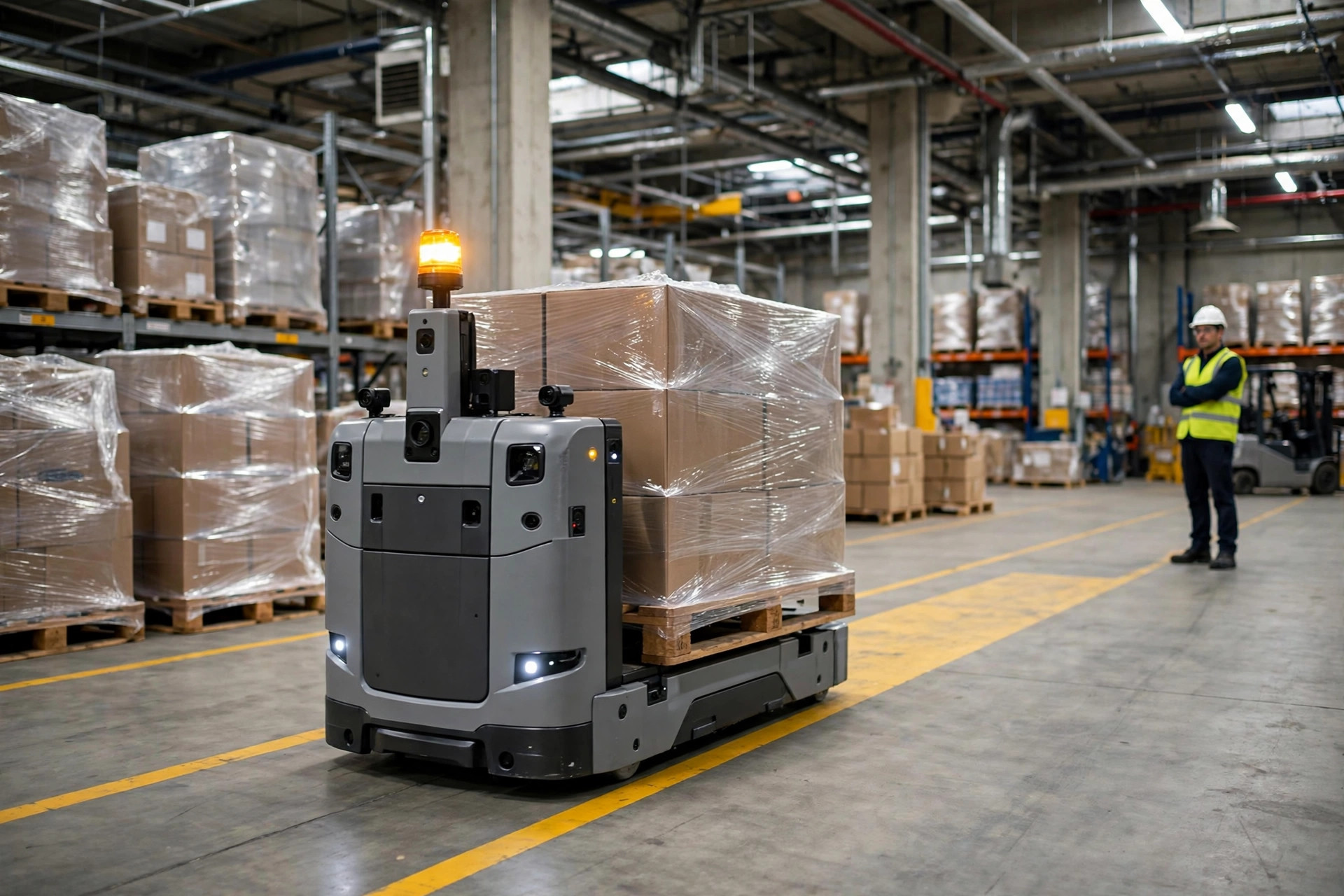 Normes de sécurité AGV : cinq lignes rouges pour le trafic mixte hommes-robots