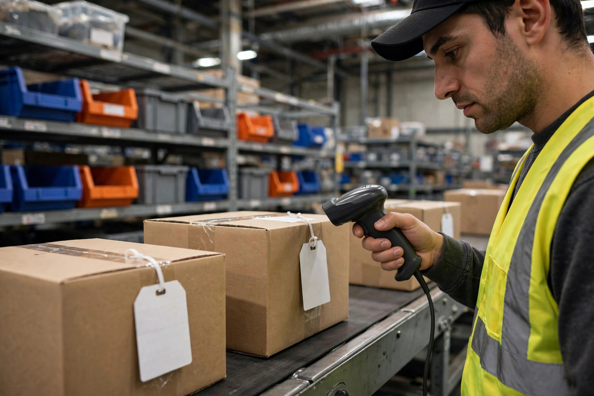 Returns inspection station in a 3PL warehouse