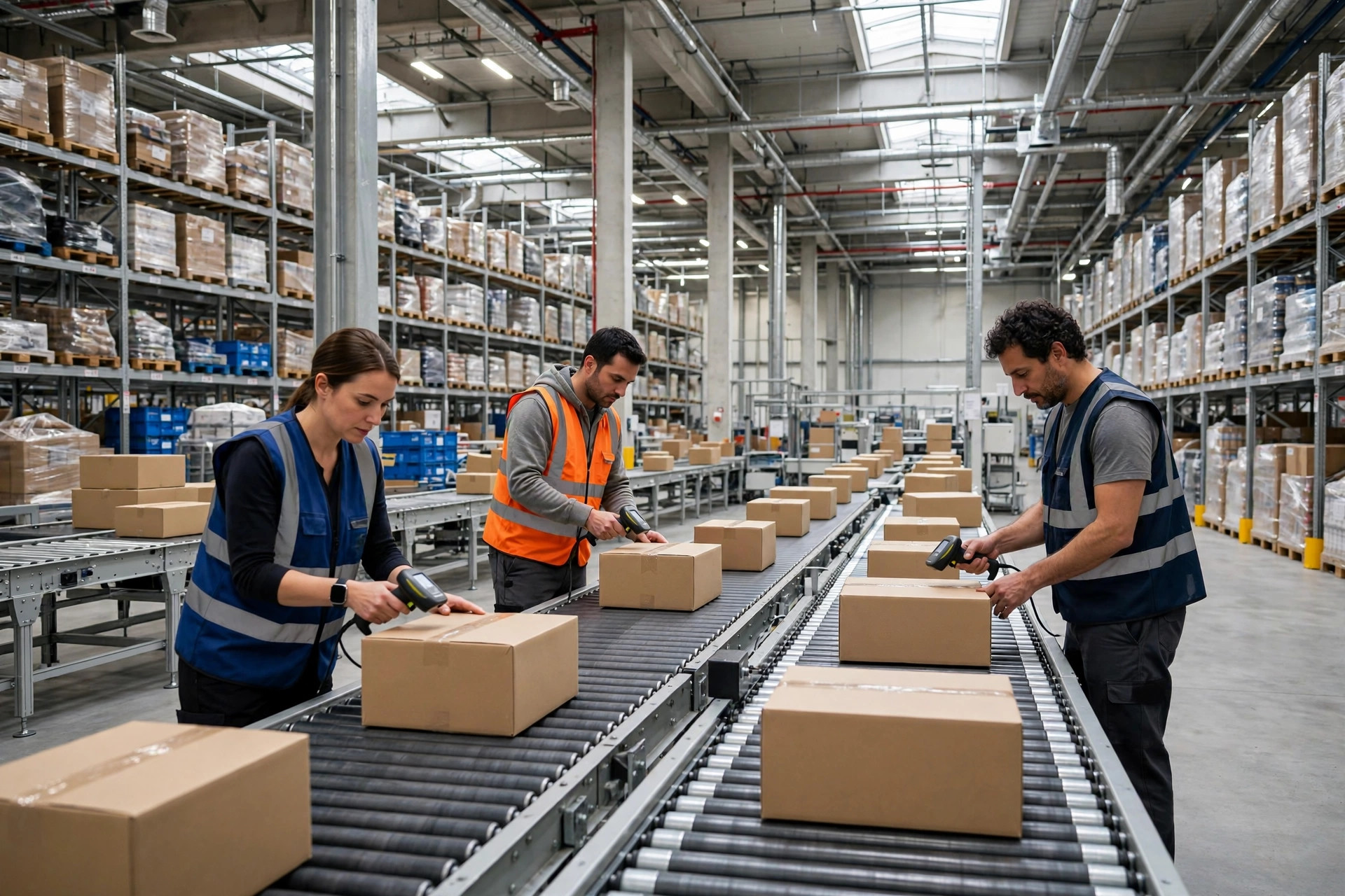 Returns processing station at a Polish fulfillment warehouse