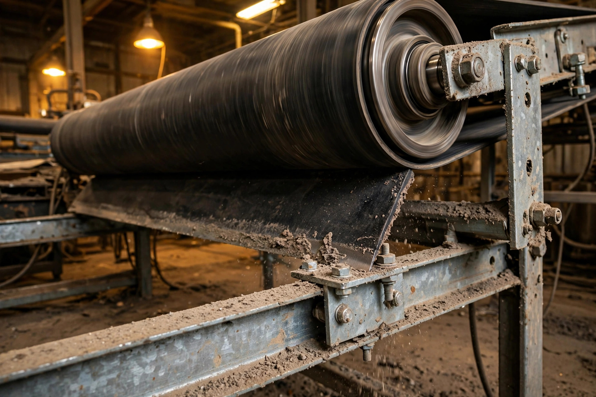 Belt Conveyor Cleaners: The Carryback Piling Up Under Your Belt, and the Scraper Math That Fixes It