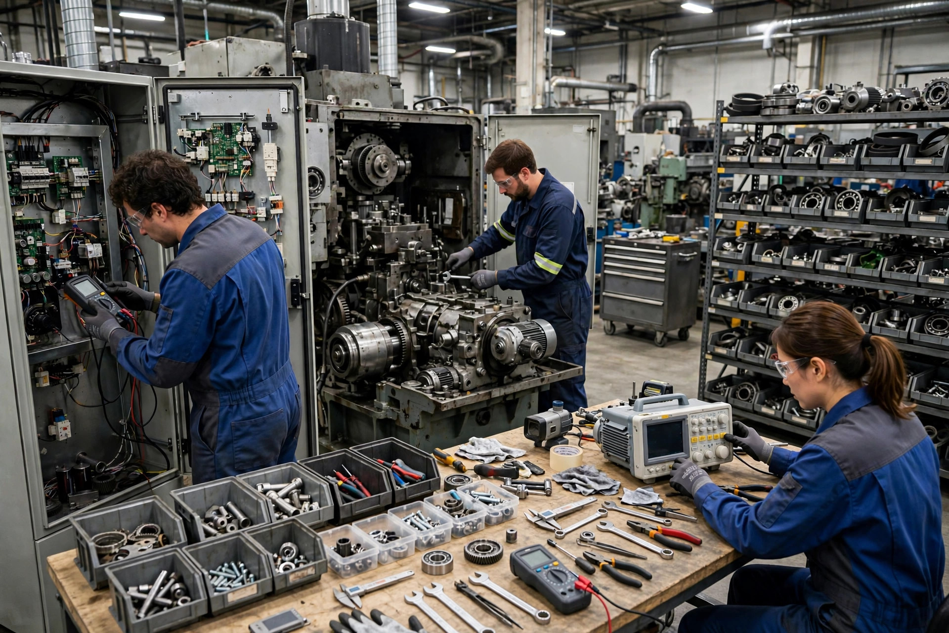 Equipment repair workshop inside a bonded zone