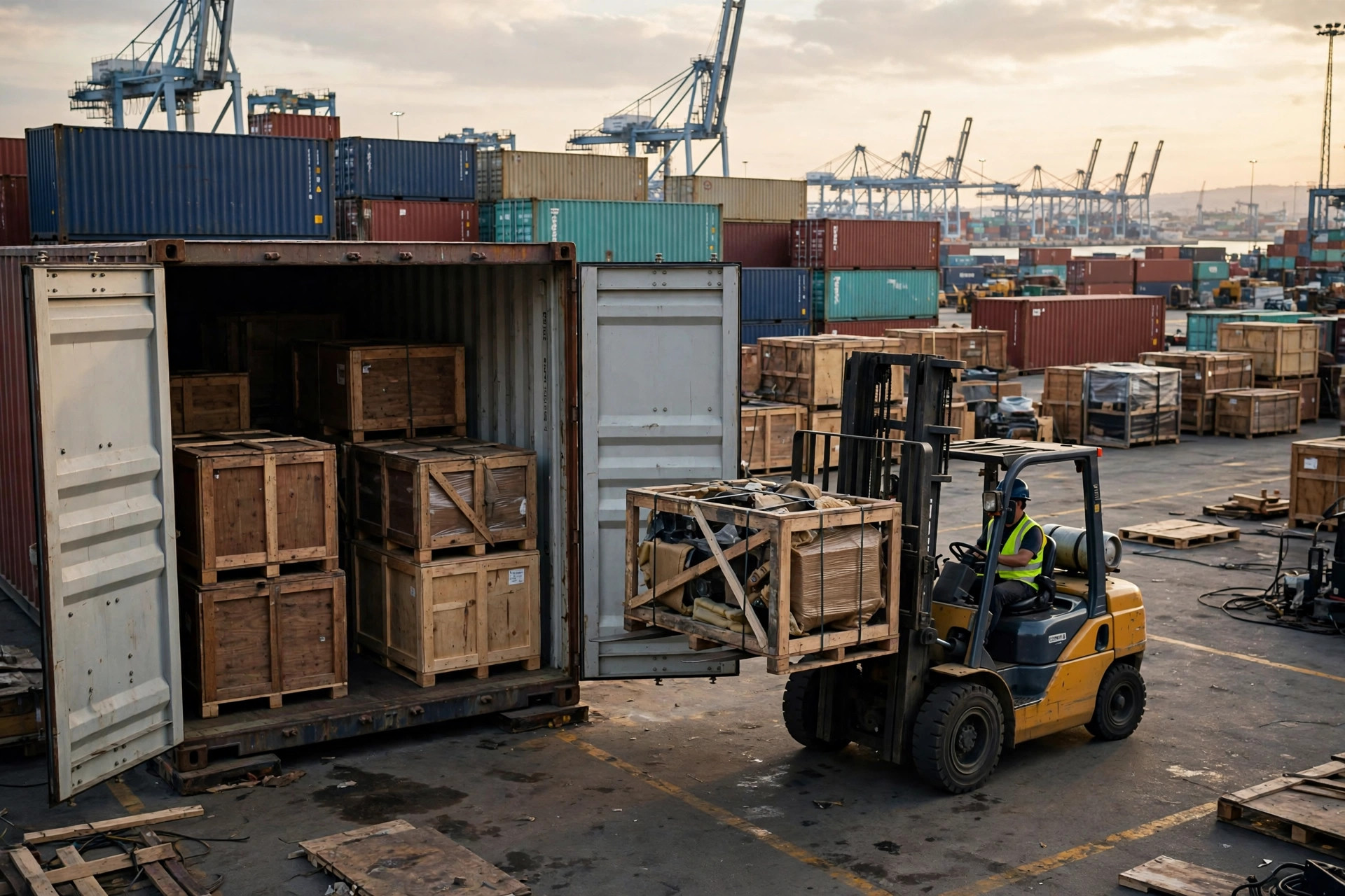 Container loading at the port