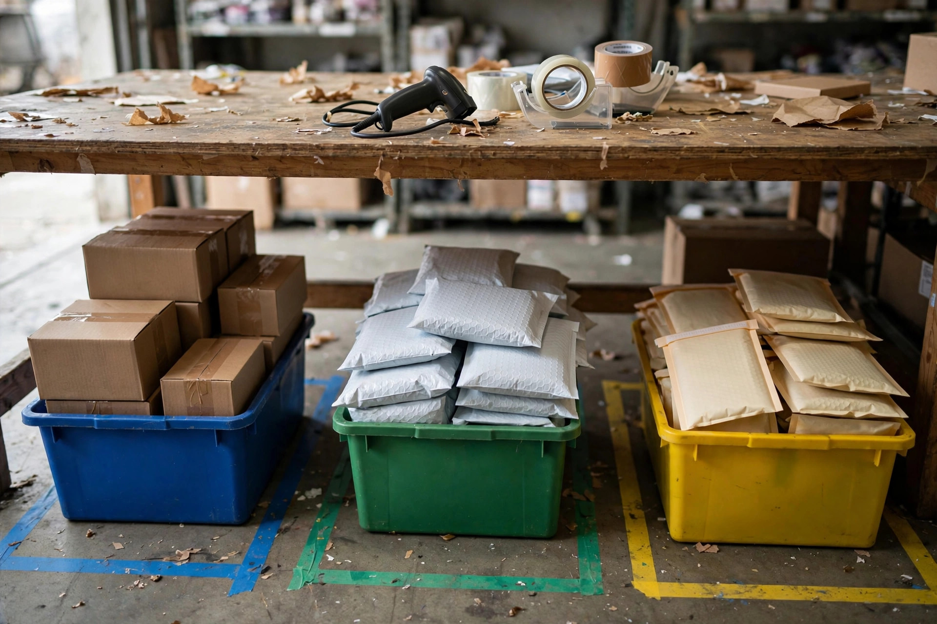 Carrier rate shopping in a small warehouse