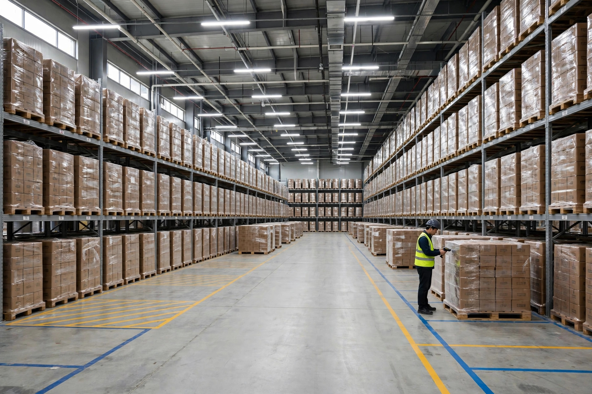 Well-organized AEO-certified warehouse interior