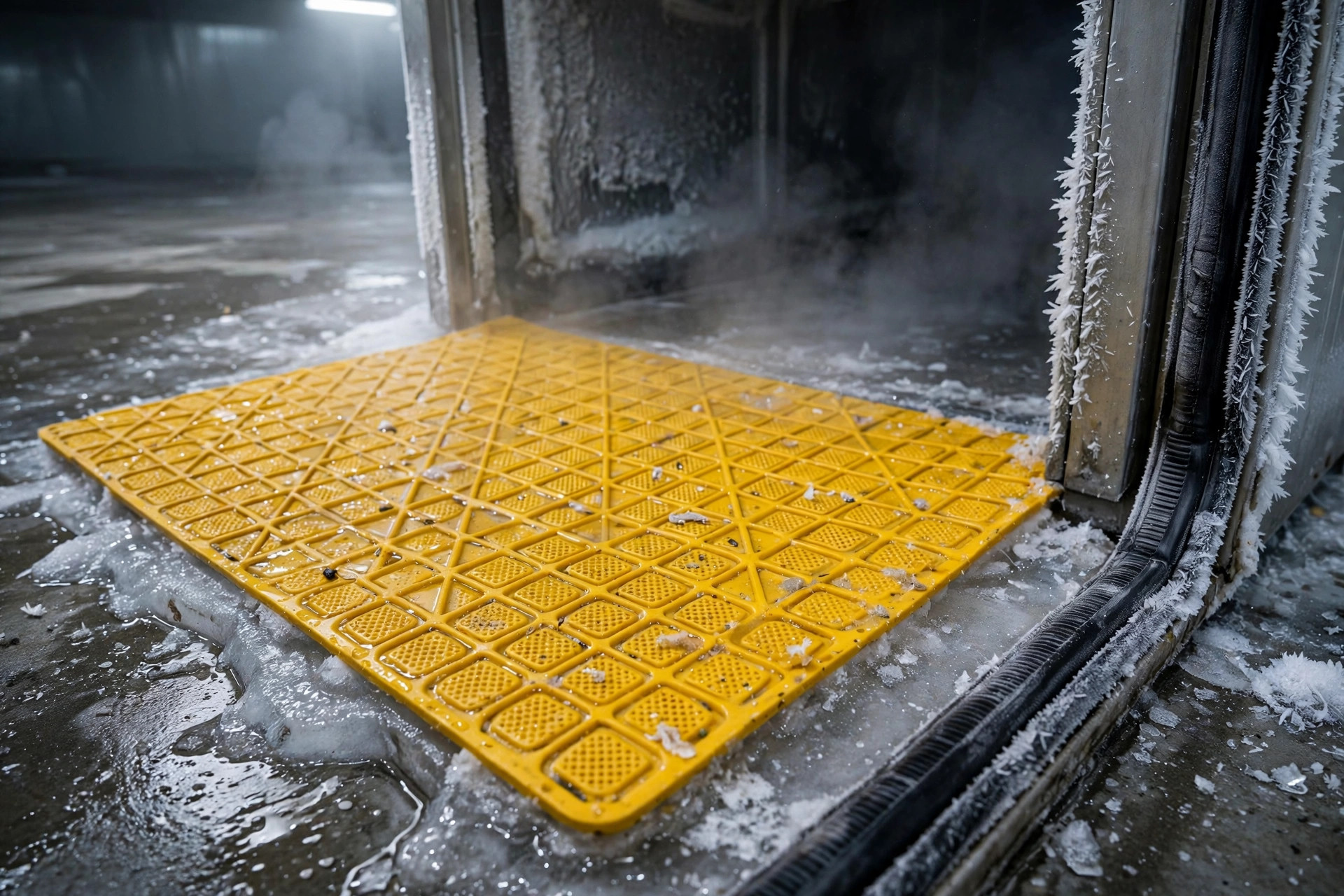 Cold storage floor anti-slip