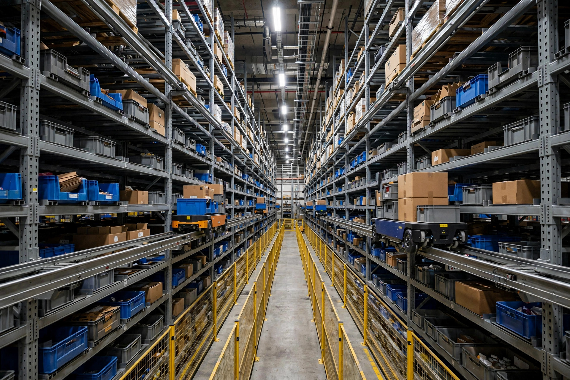 Cube storage grid vs shuttle ASRS aisle