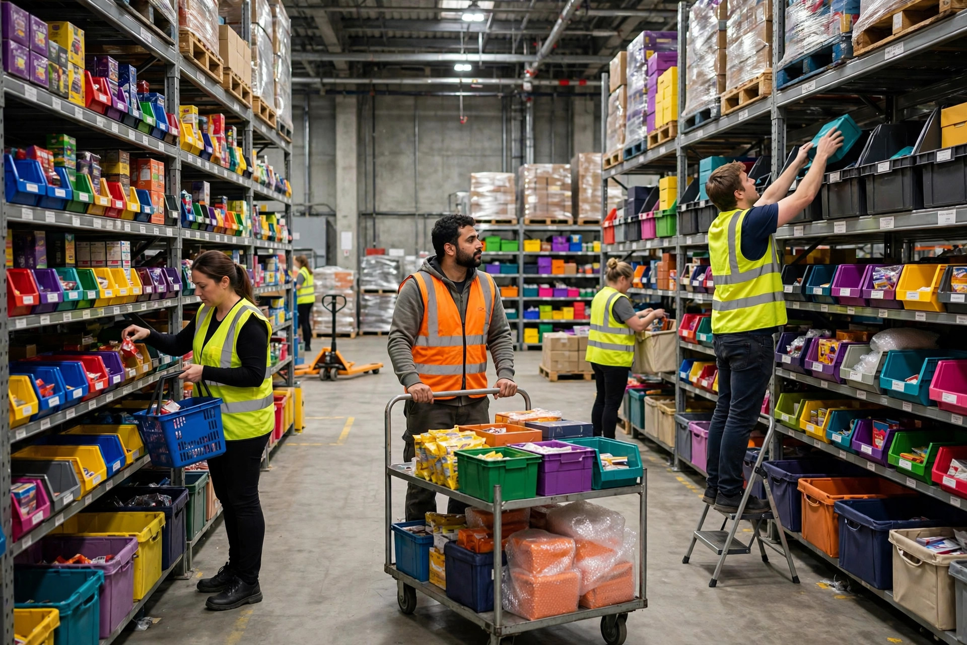 Shared 3PL warehouse with multi-client goods