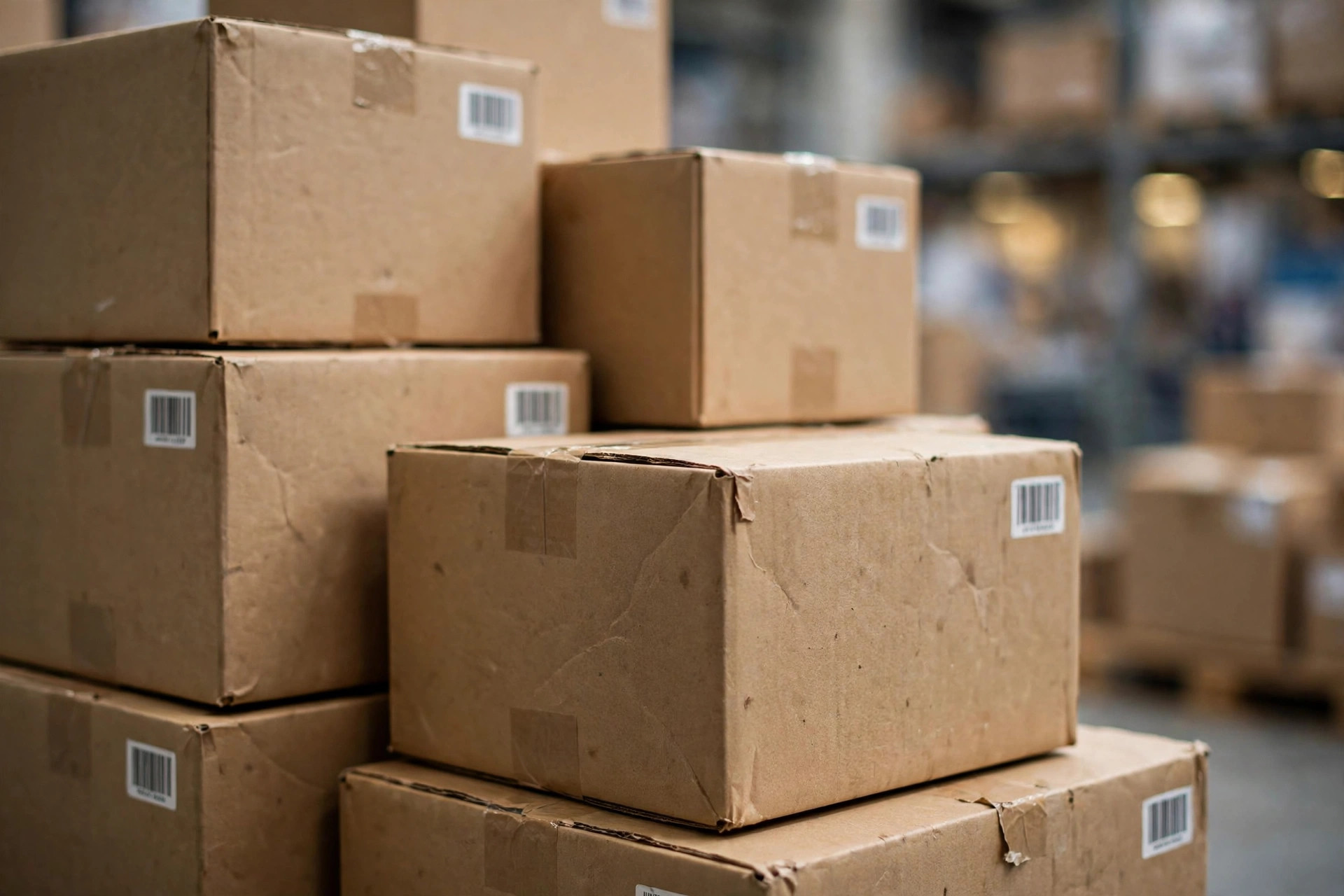 Close-up of serialized pharmaceutical cartons