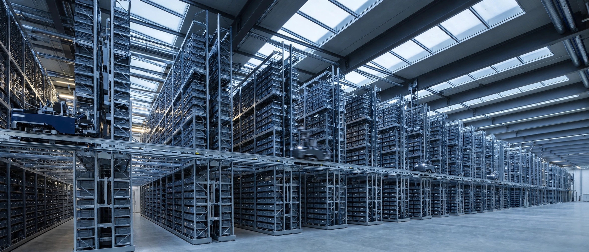 Automation equipment in a European warehouse