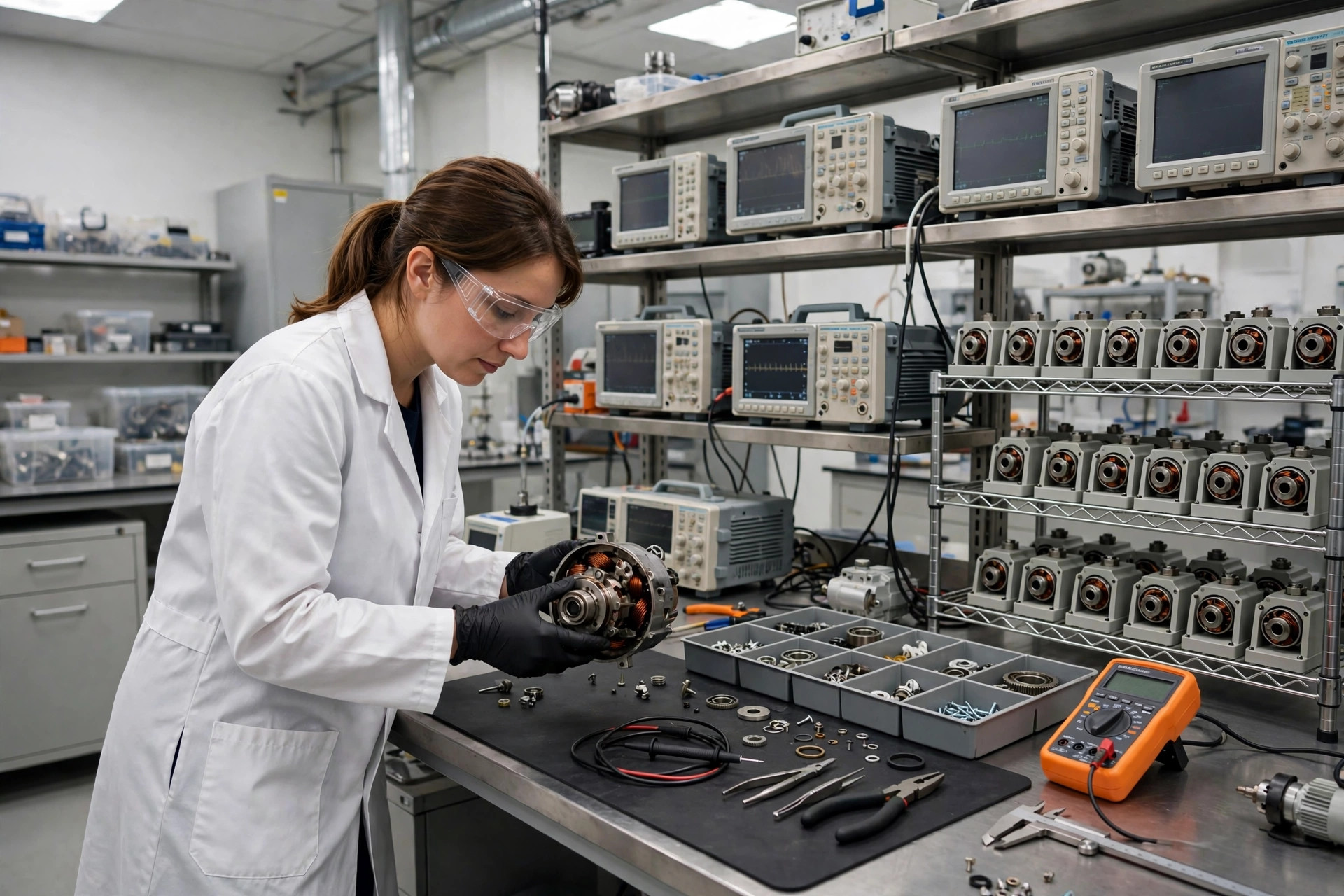 Testing and evaluation work inside a product certification laboratory