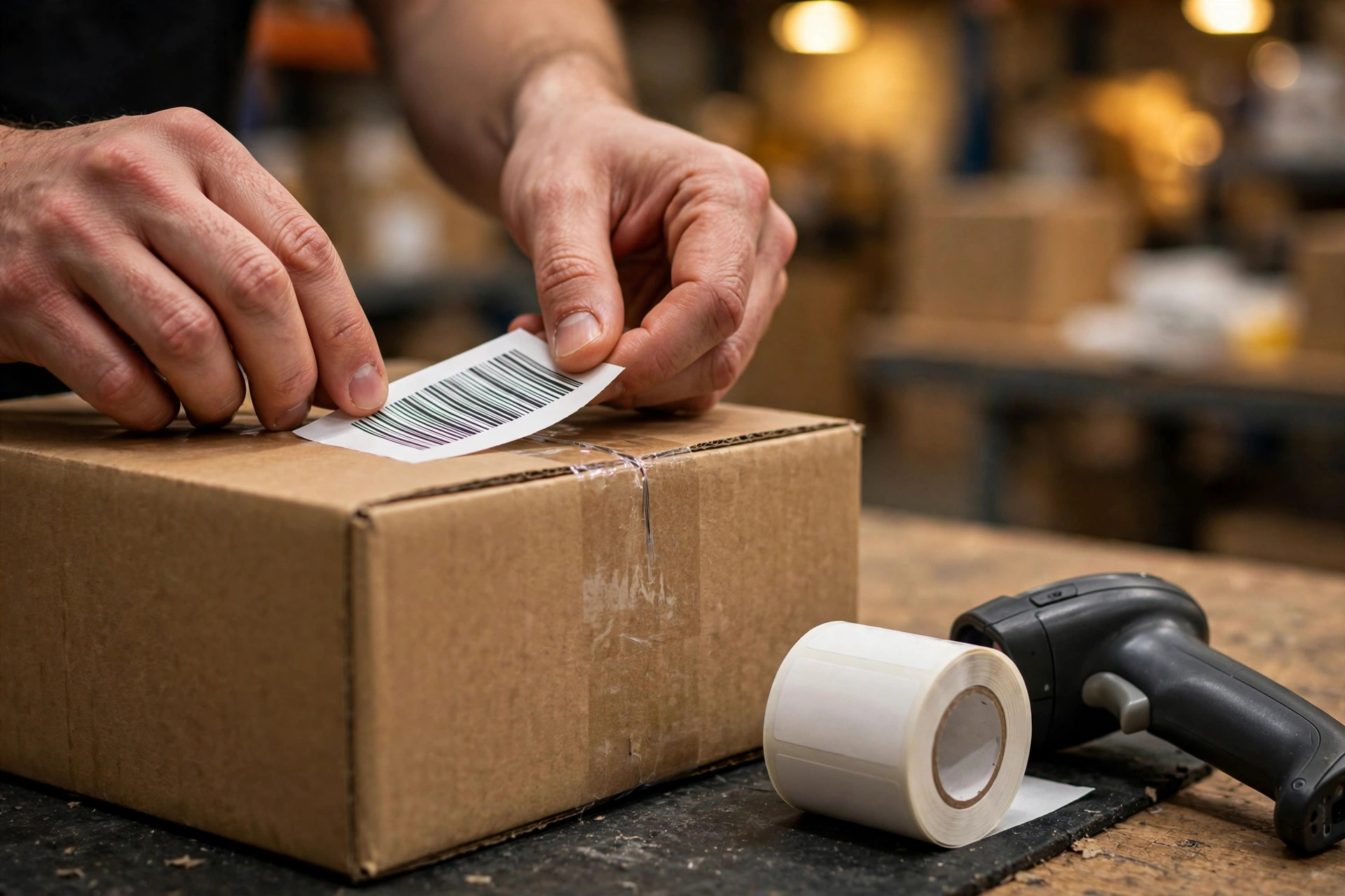 Inspecting returned products for relabeling at a prep center