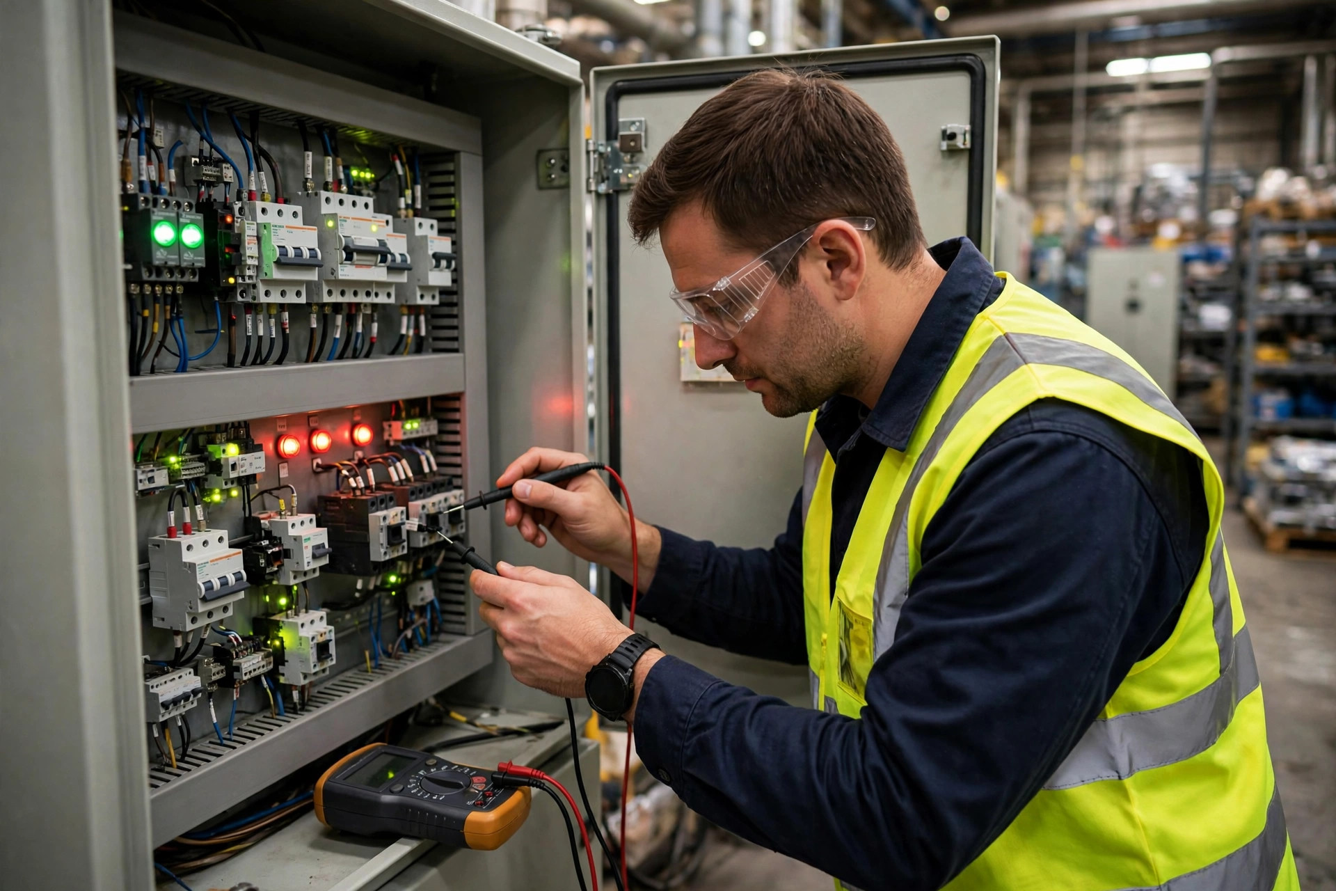 Factory electrical testing of four-way shuttle