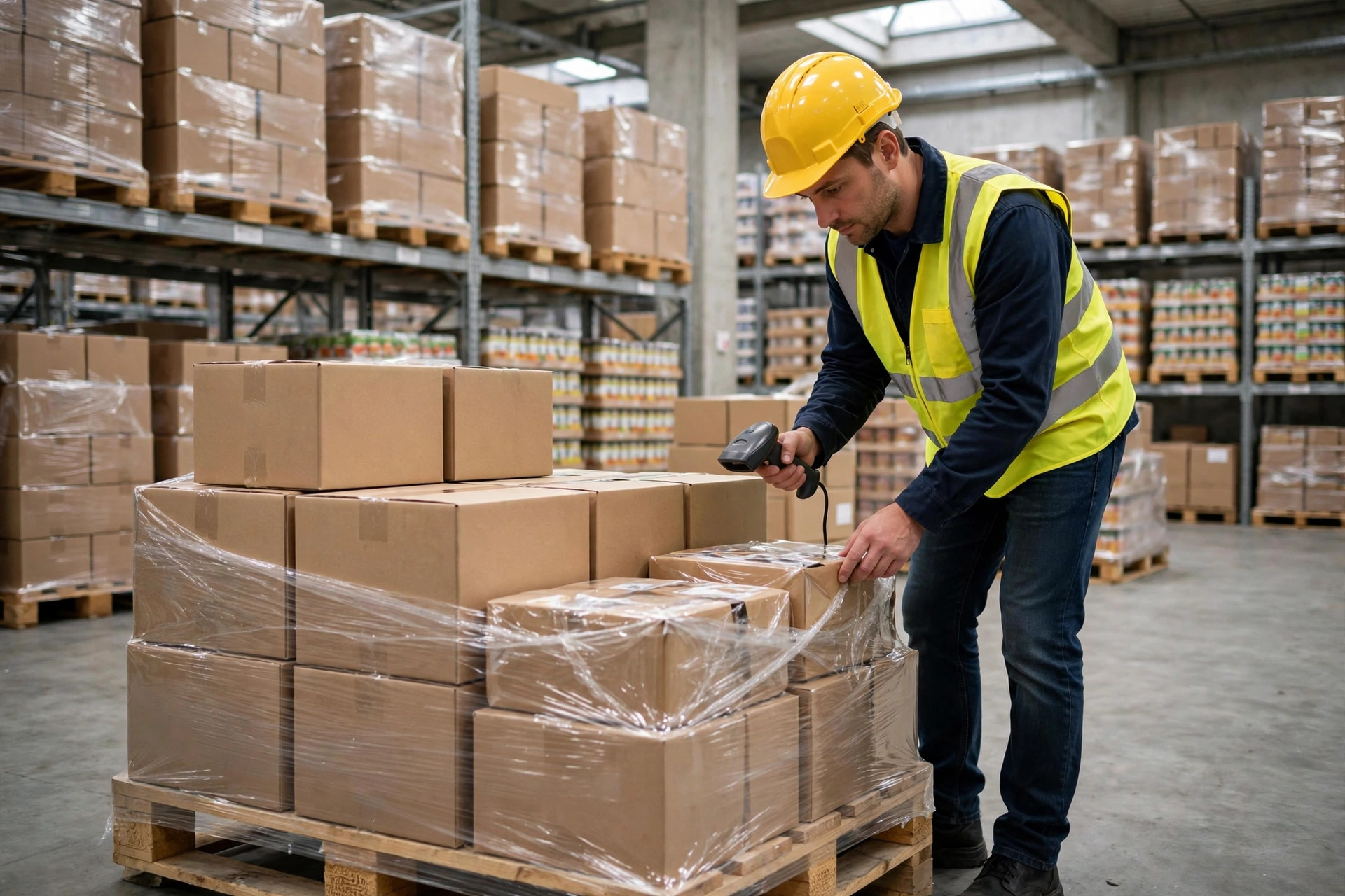 Segregation-zone inspection inside a halal/kosher certified food warehouse