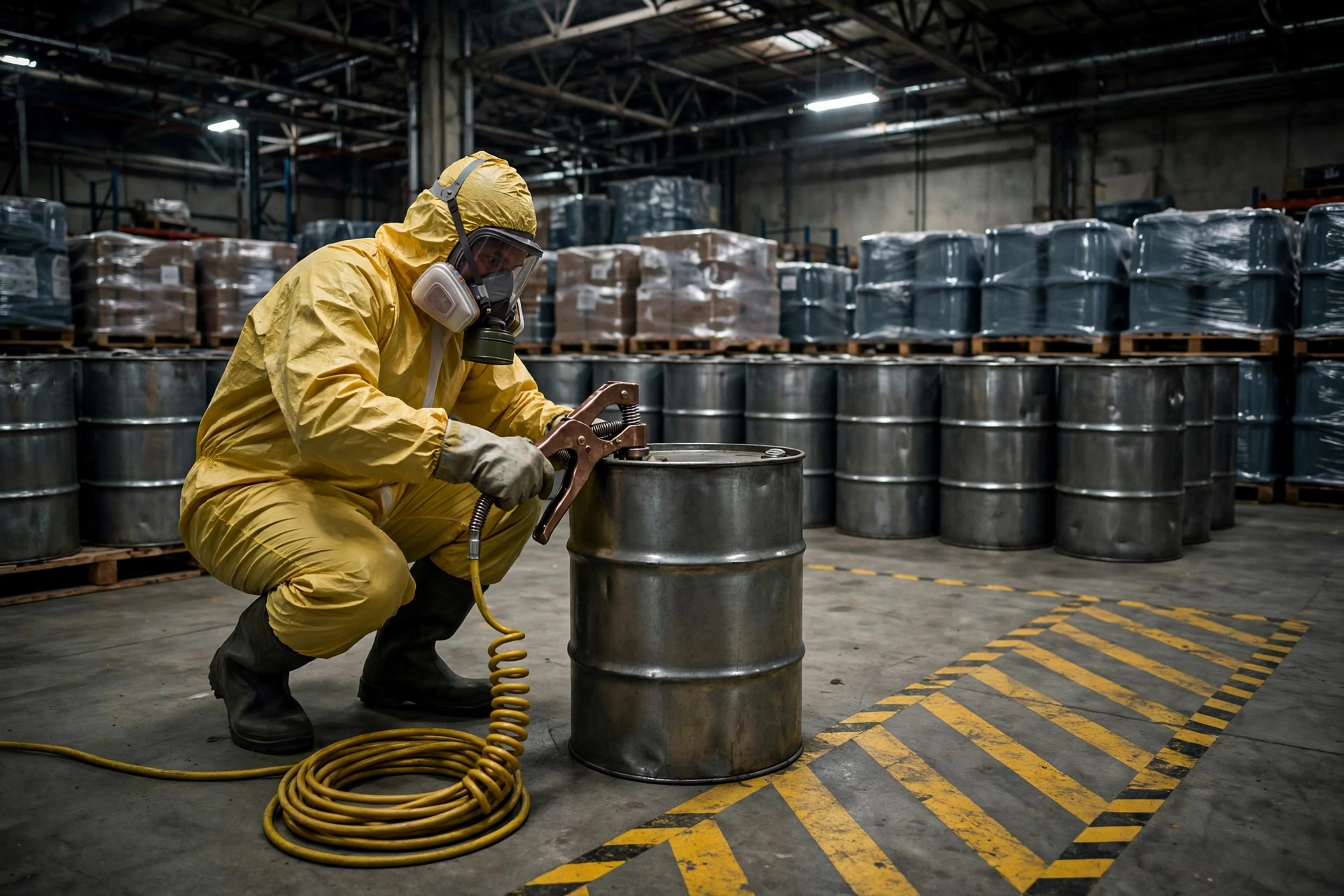 Eletricidade estática: o assassino invisível nos armazéns de materiais perigosos — Aterramento, ligação equipotencial e descarga do pessoal