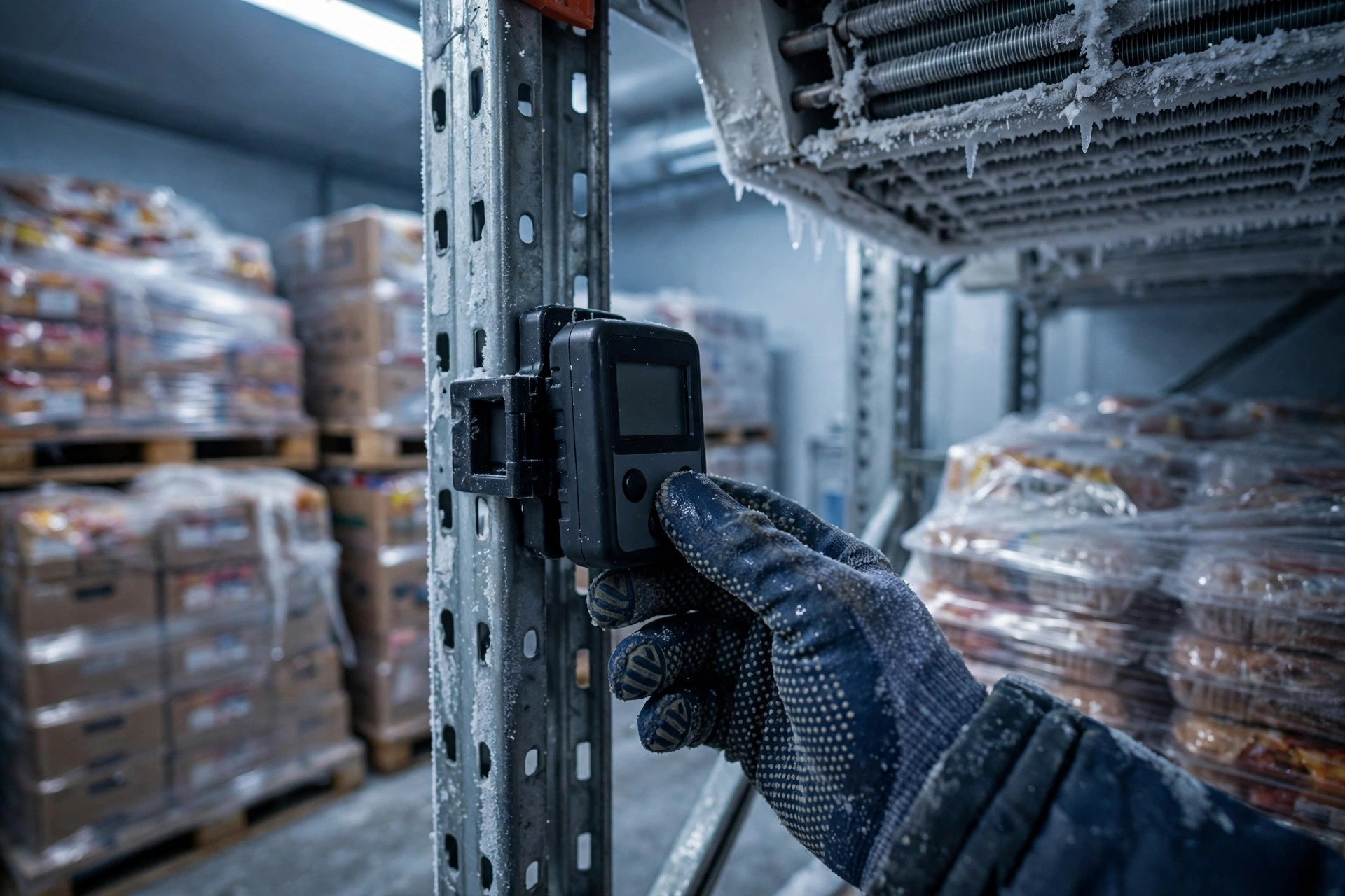 Food warehouse inspection: checking temperature monitoring records