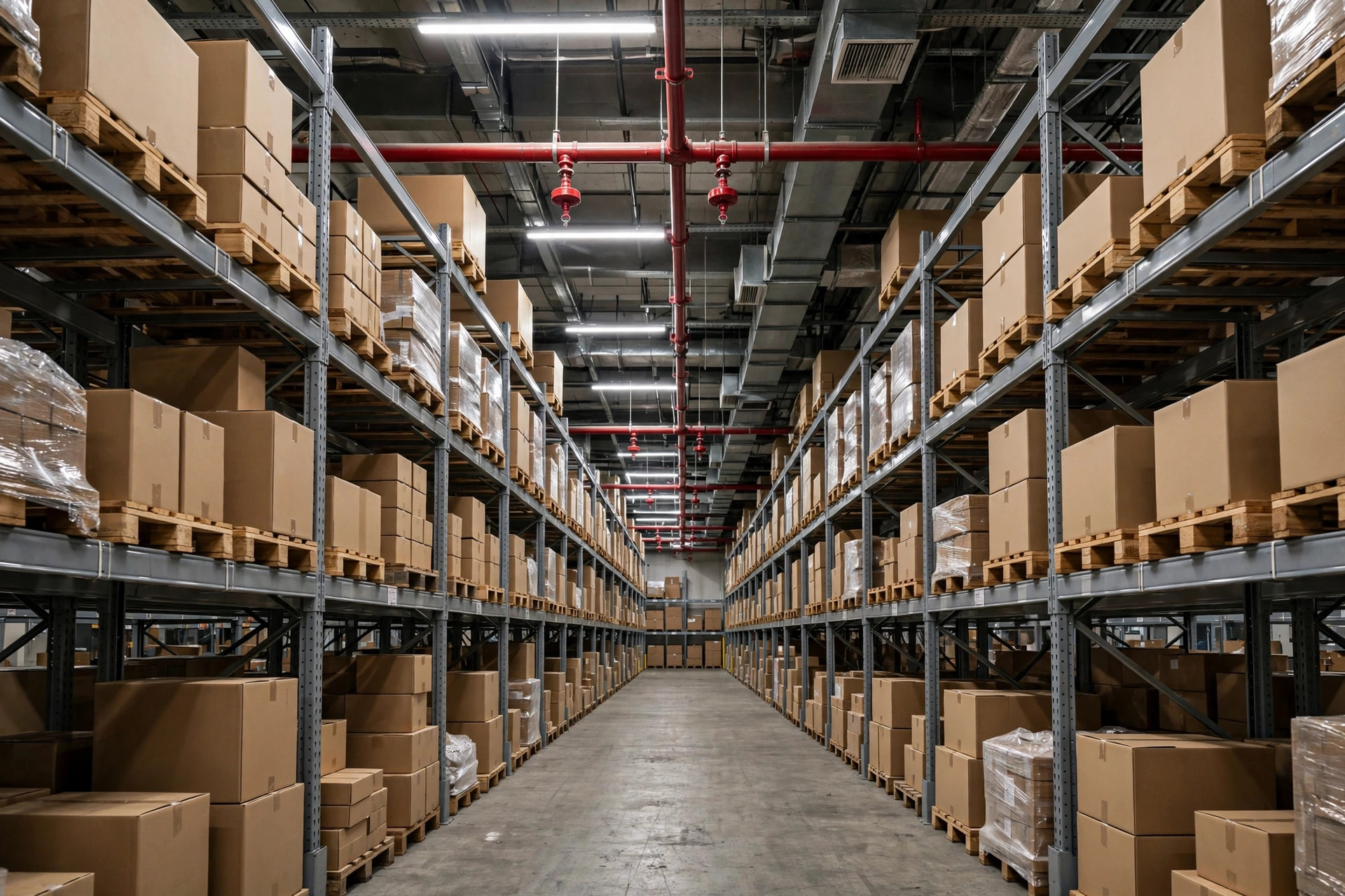 In-rack sprinklers