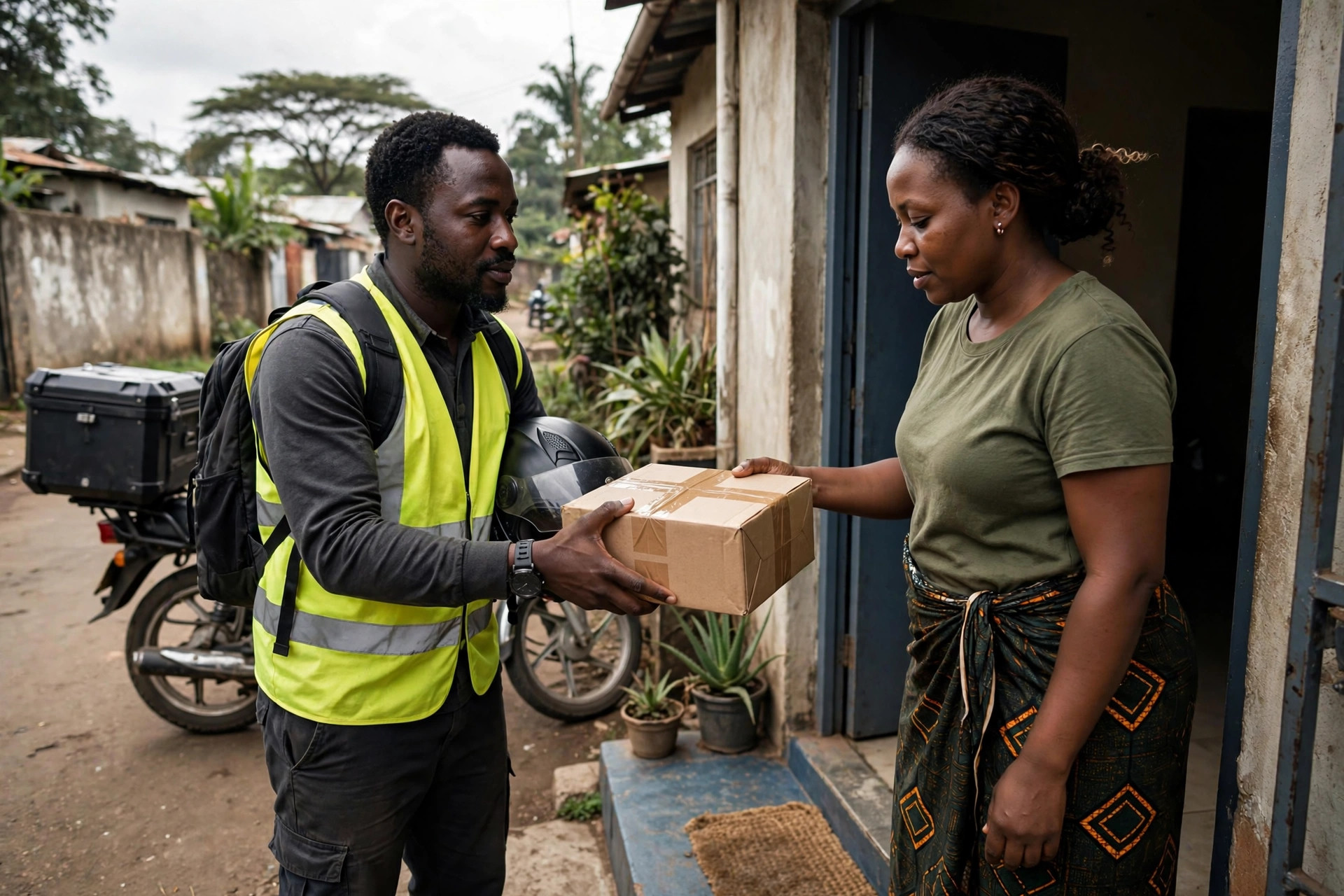 Warehouse staff sorting parcels awaiting dispatch at a Jumia Africa fulfillment warehouse