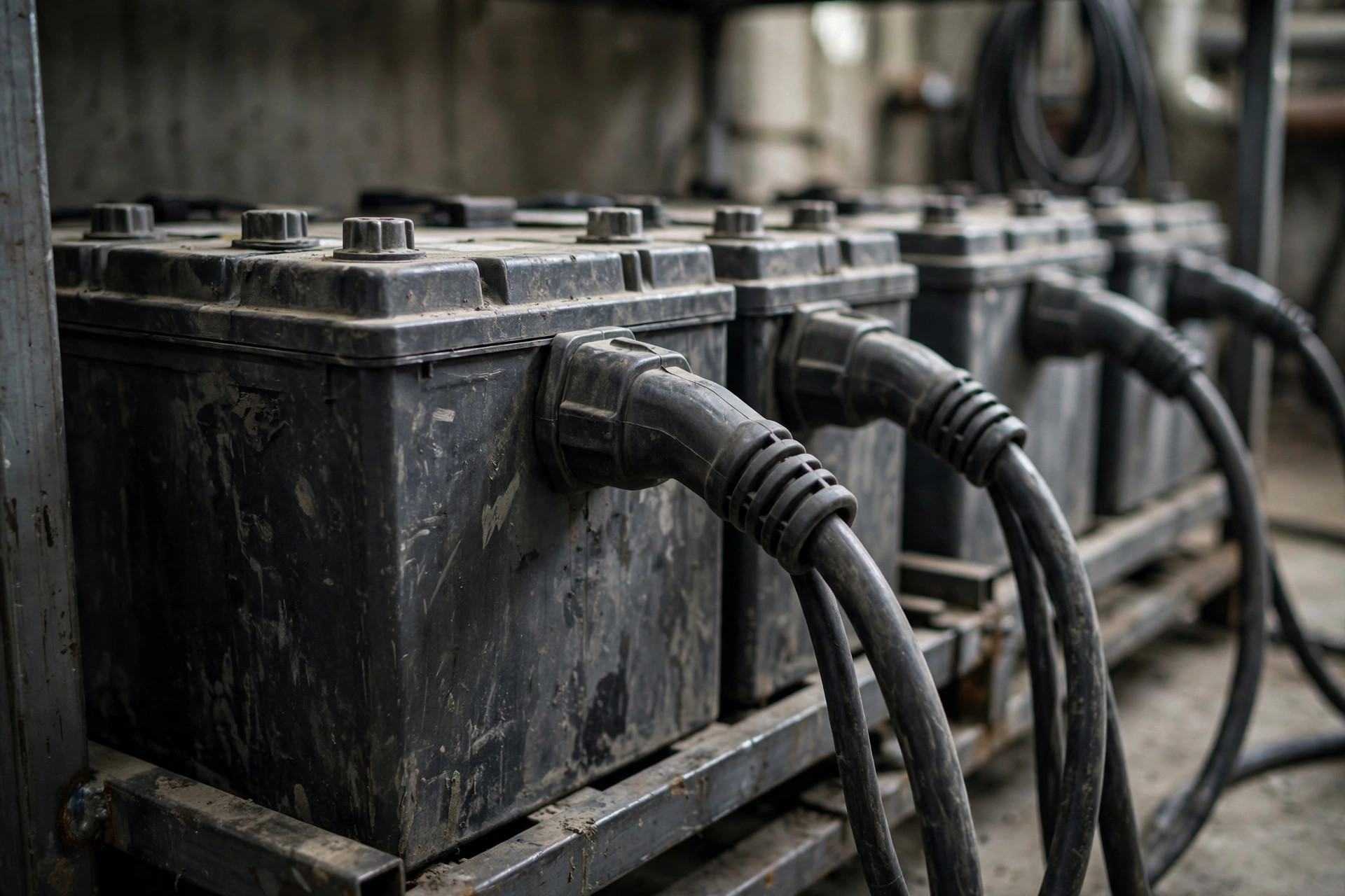 Forklift battery charging station