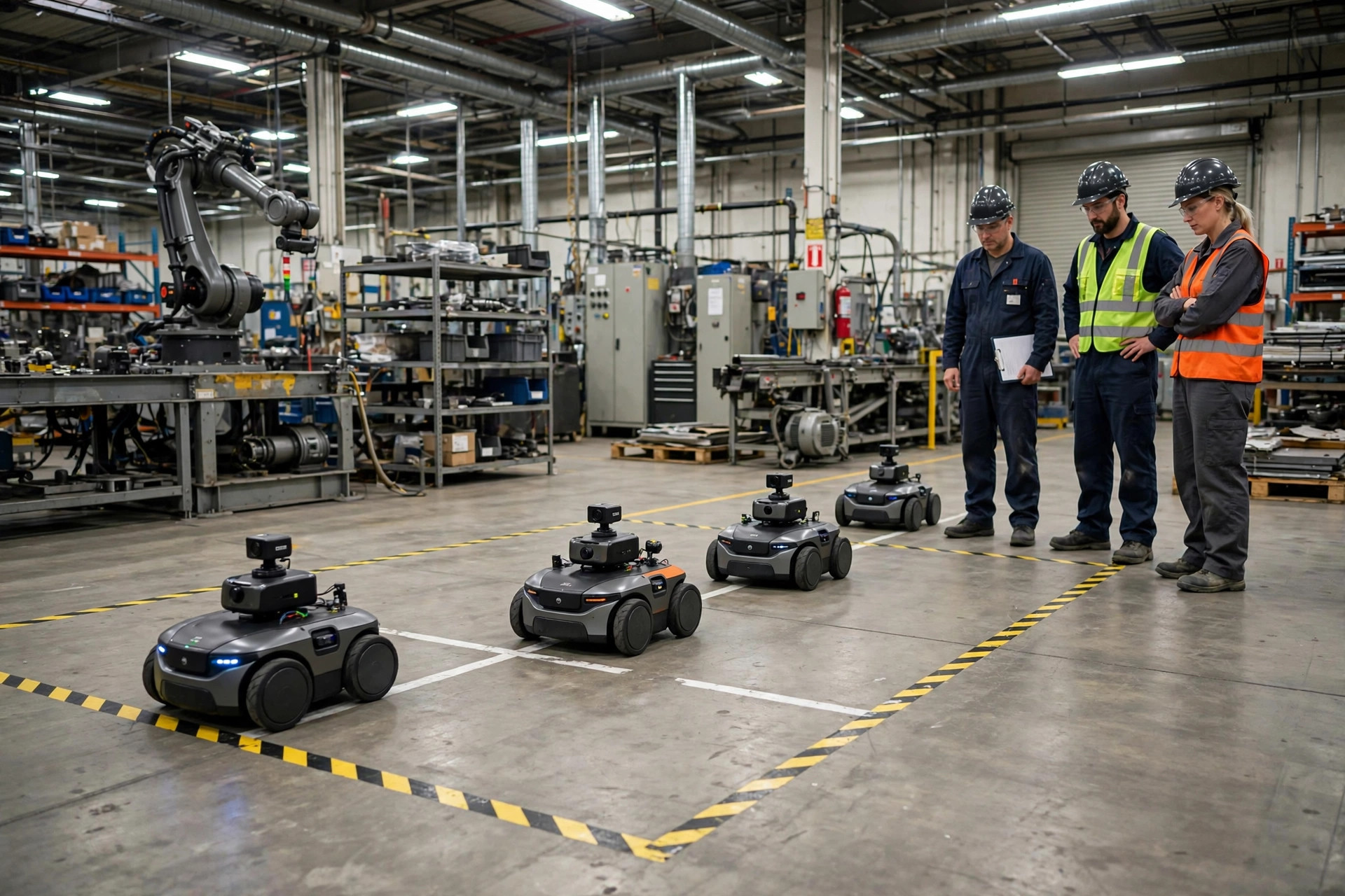 AGV durante las pruebas de aceptación en fábrica