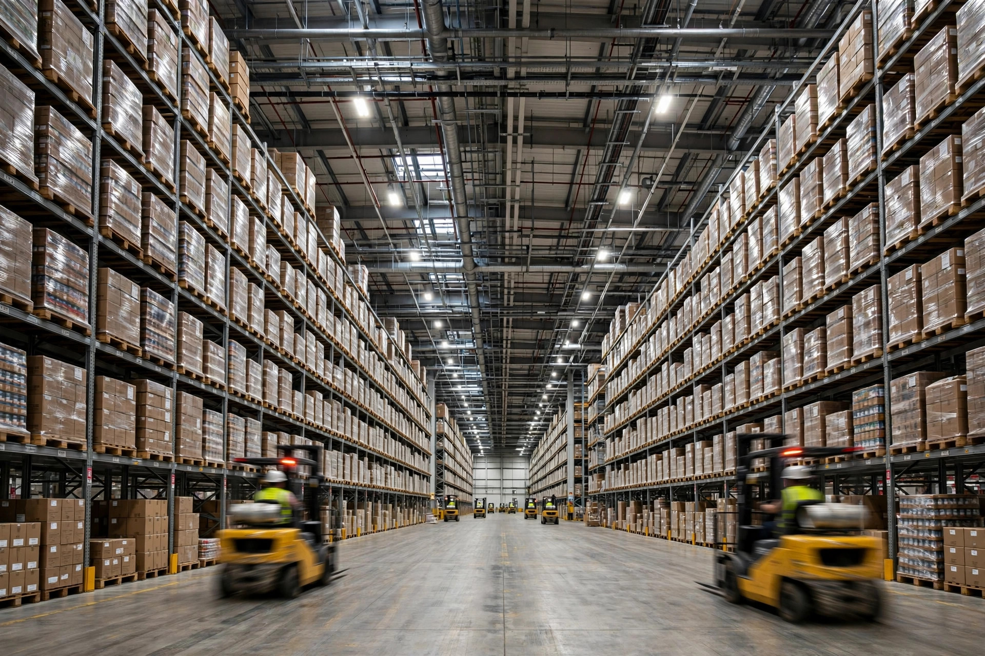 Interior of a traditional large distribution center