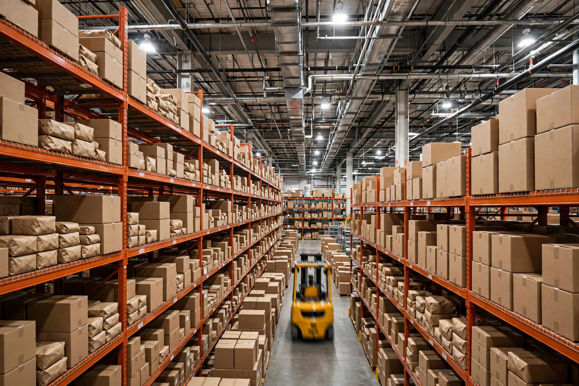 Fulfillment center shelving racks