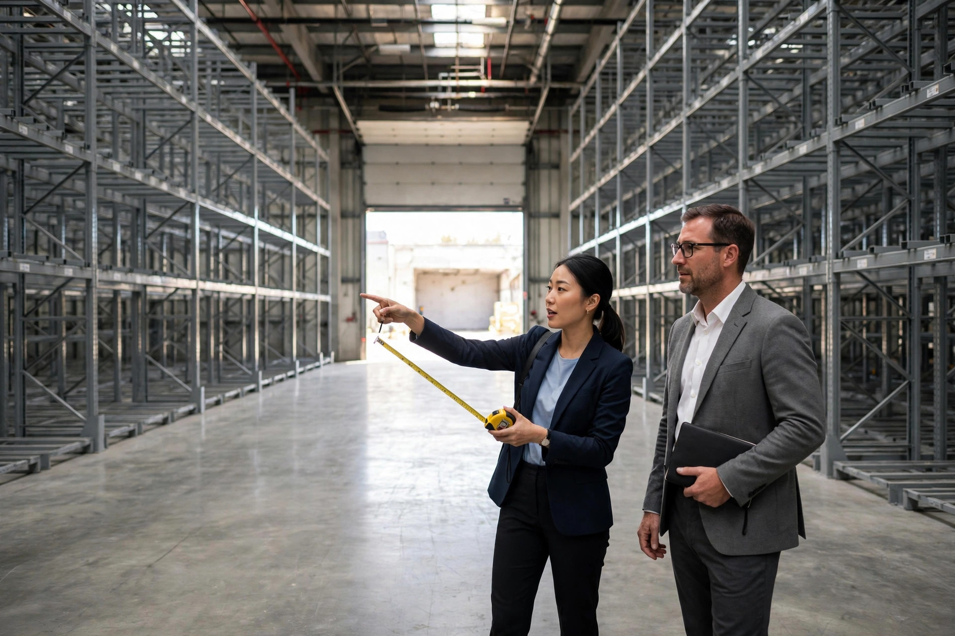 Touring a warehouse before signing a lease