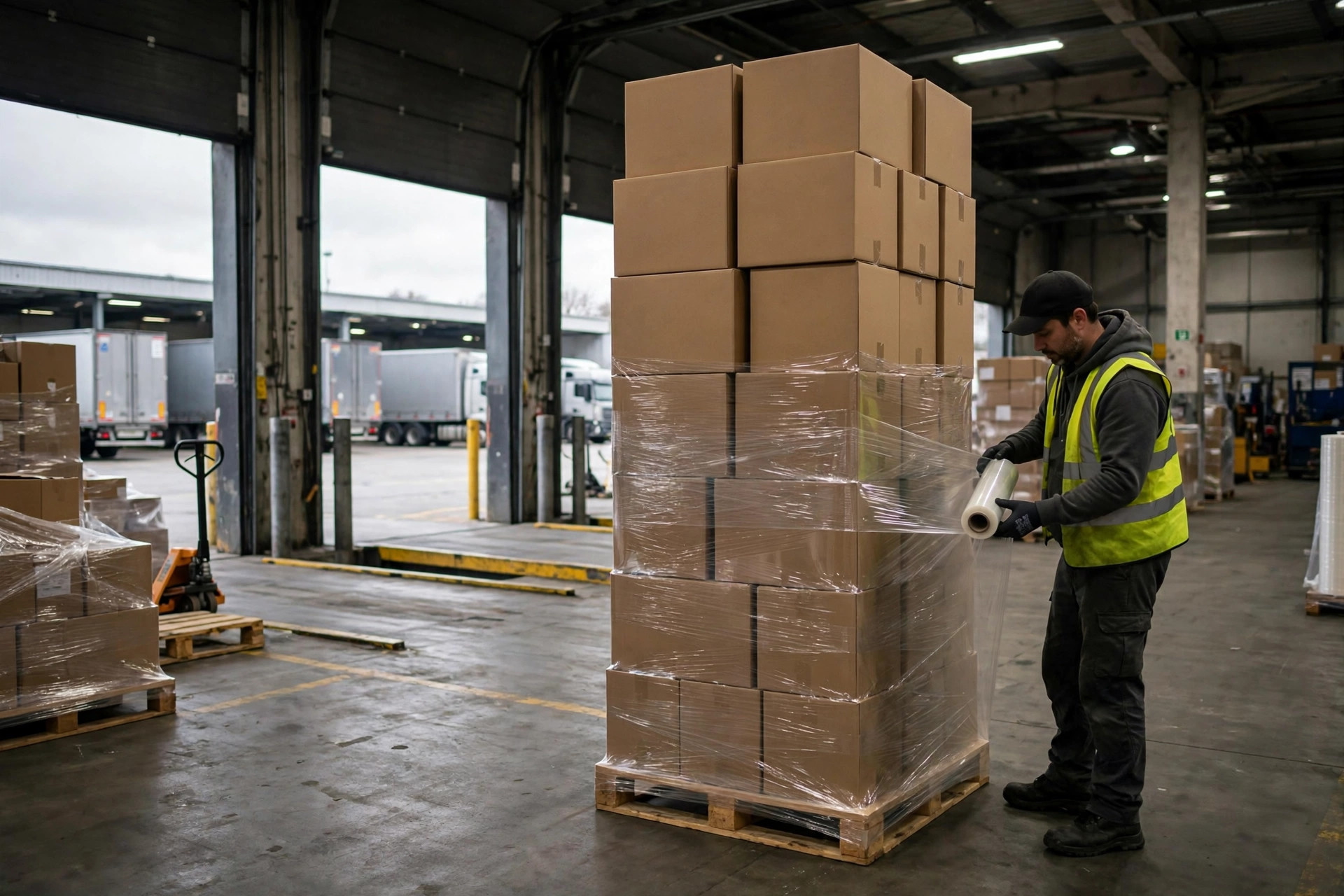Outbound Pallet Wrapping: Film Layers, Stack Patterns, and Who Pays When a Pallet Tips