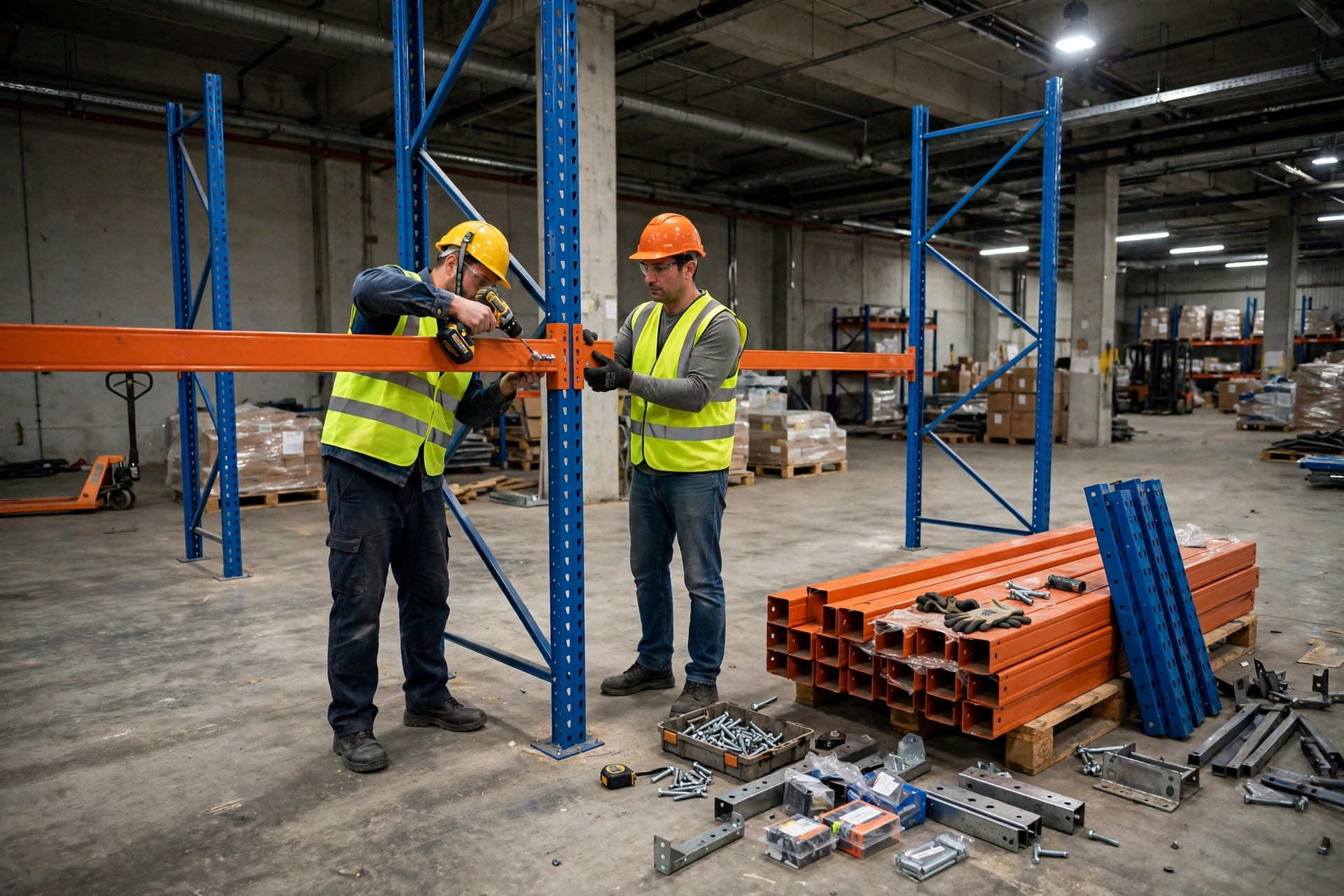 货架安装费到底多少钱？一套 pallet racking 装下来的人工账