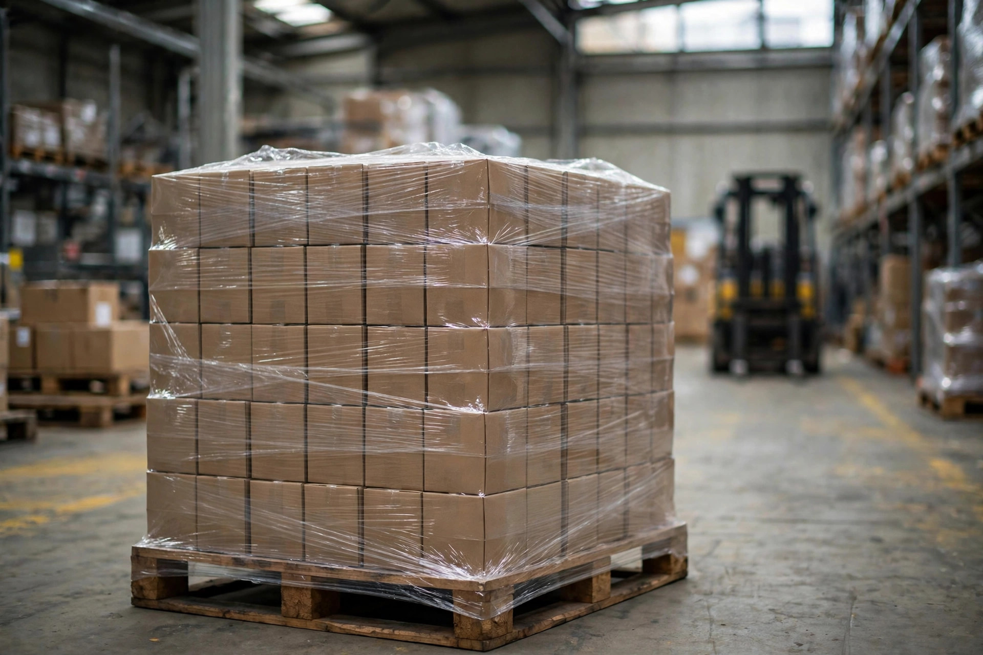 Palletizing robot at work