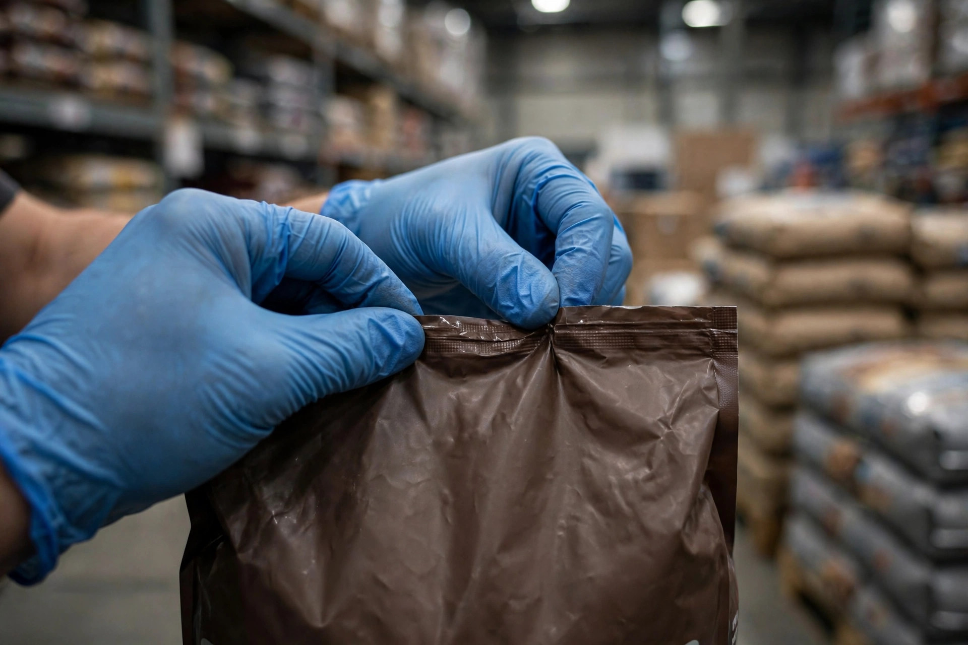 Compliance inspection of a pet food warehouse