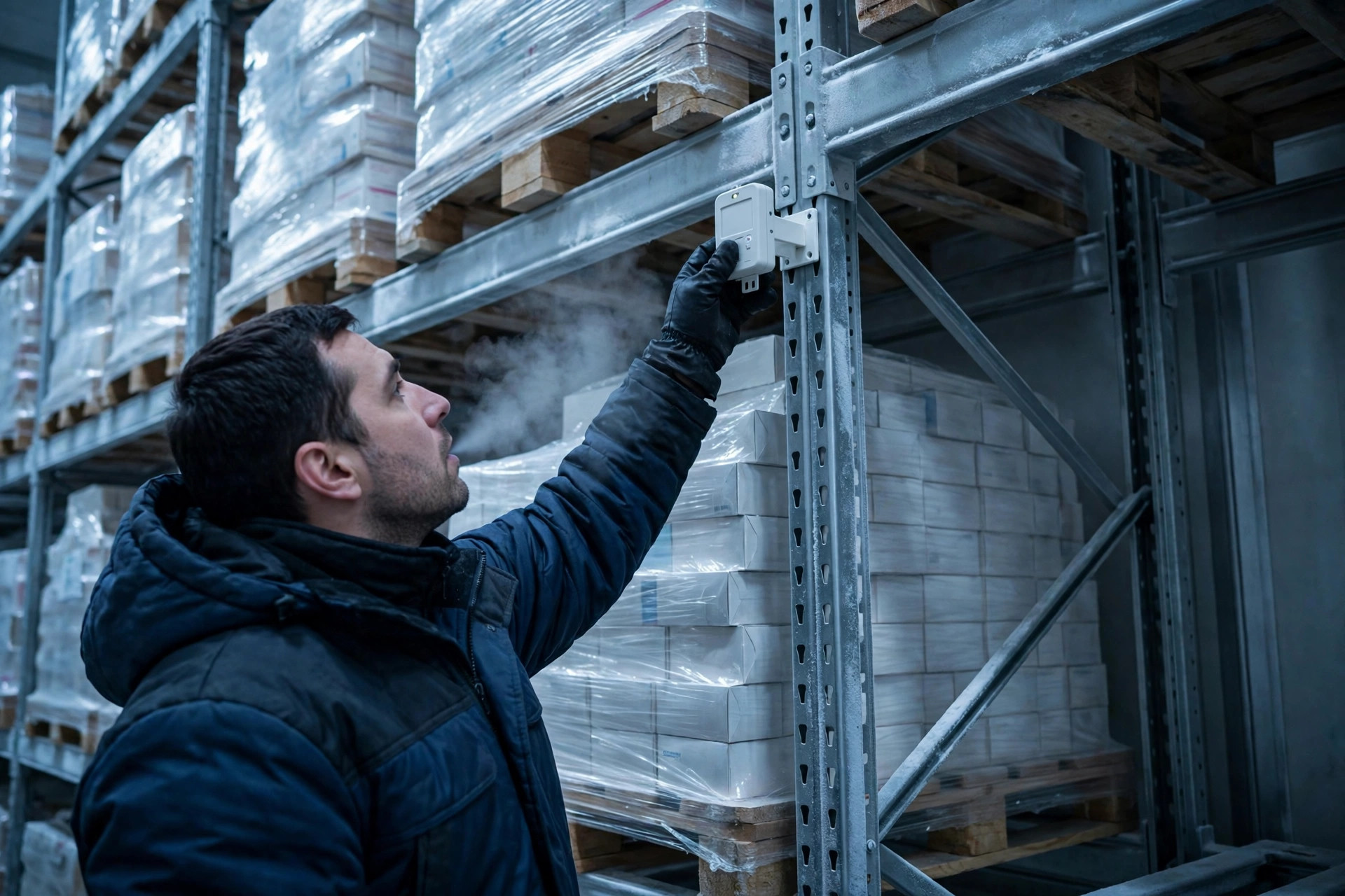 Inside a pharmaceutical cold warehouse