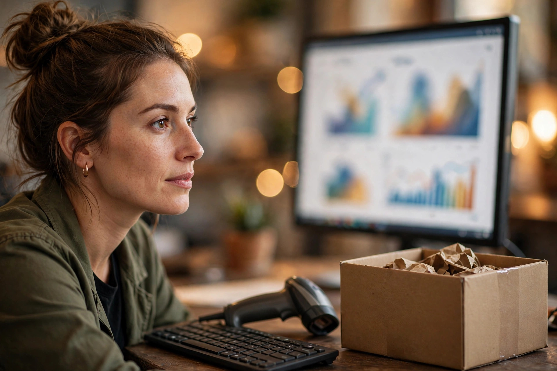 Returns inspection and repacking in an e-commerce warehouse