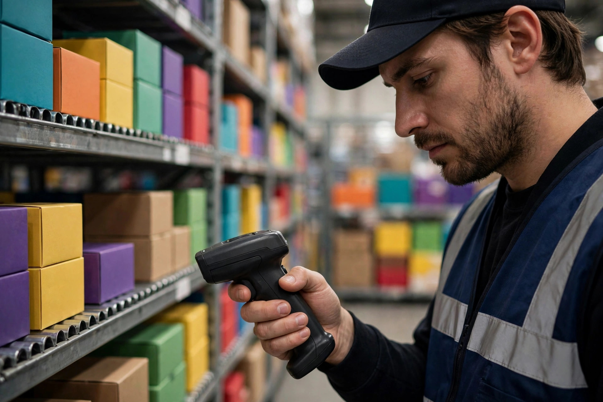 Comptage cyclique des stocks avec un terminal portable