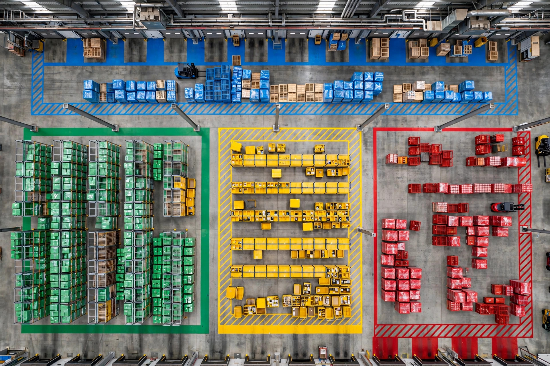 Warehouse zone layout for location coding