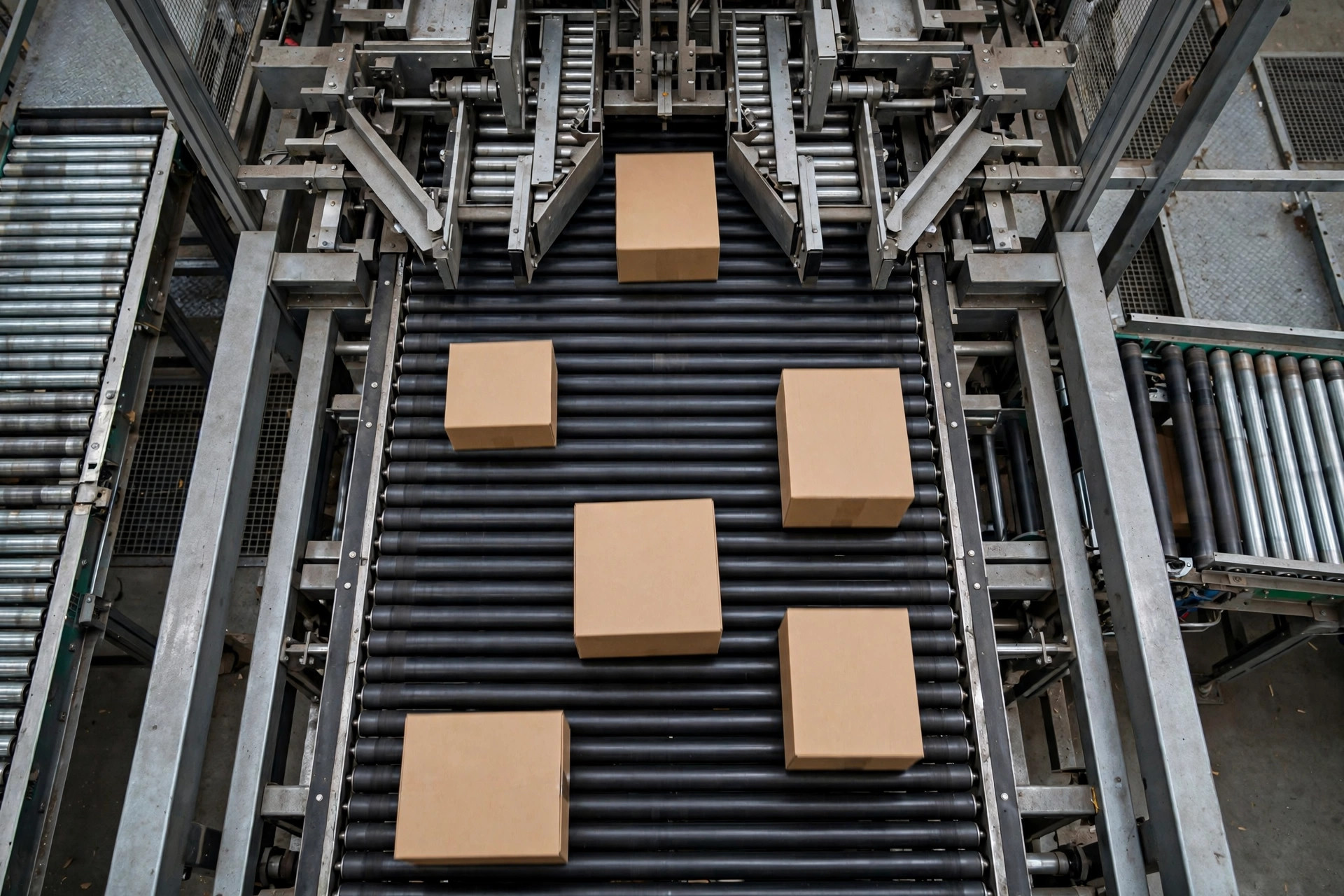 Cross-belt sorter induction area
