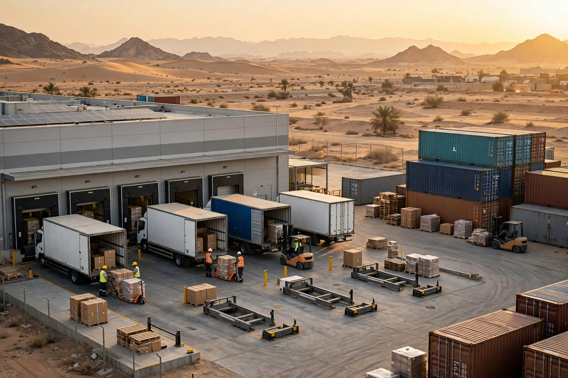 Warehouse at a logistics park near Sokhna Port