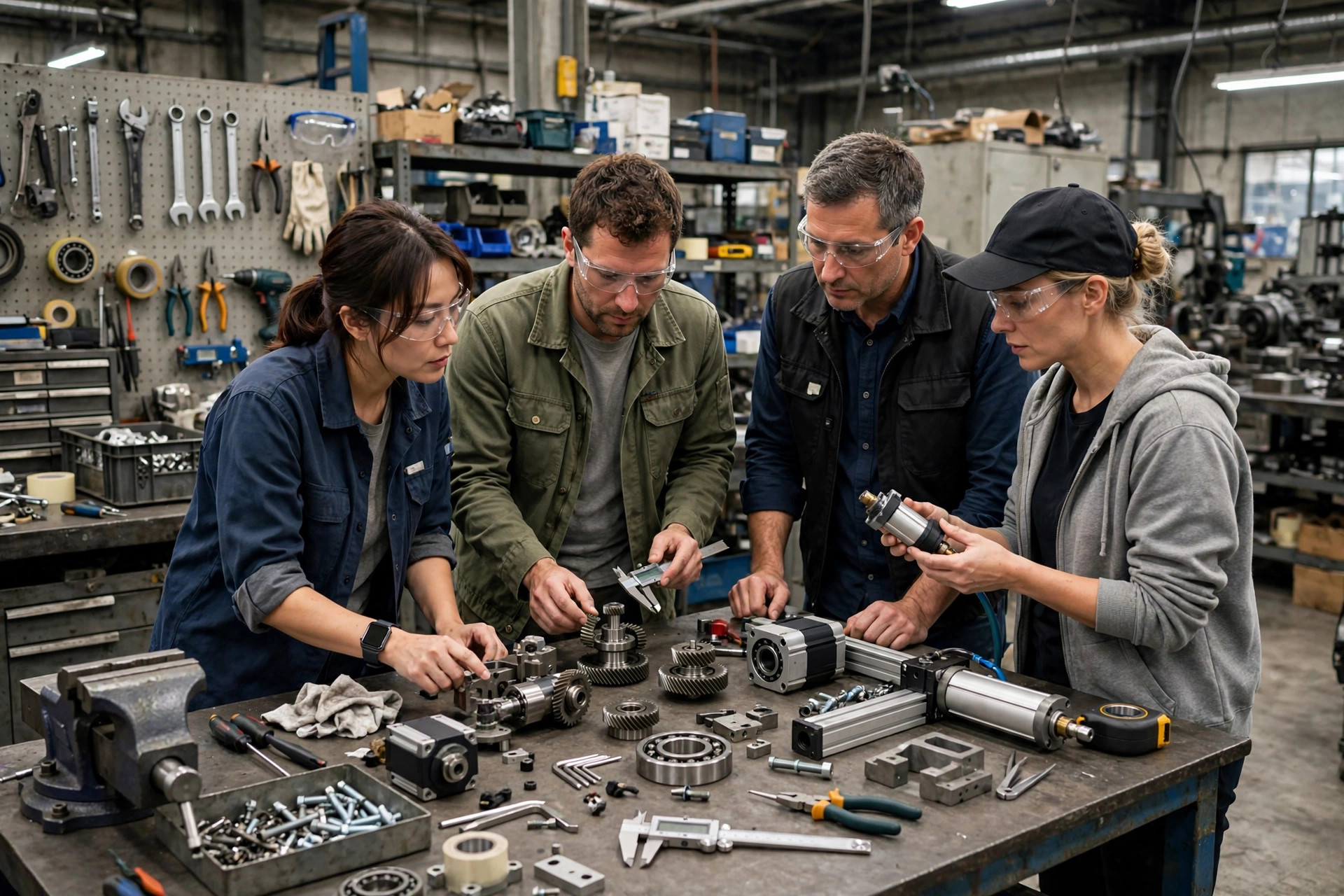 Composants d'équipements d'automatisation modulaires préparés pour l'importation dans un entrepôt