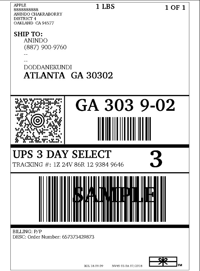 Example of address correction fee line items on a FedEx invoice