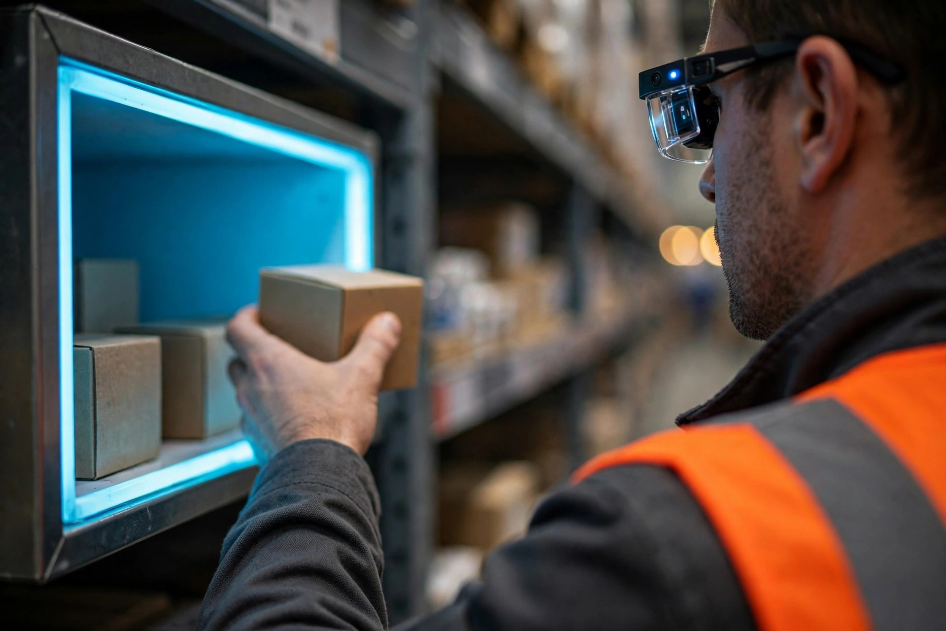 Prélèvement en action avec des lunettes AR