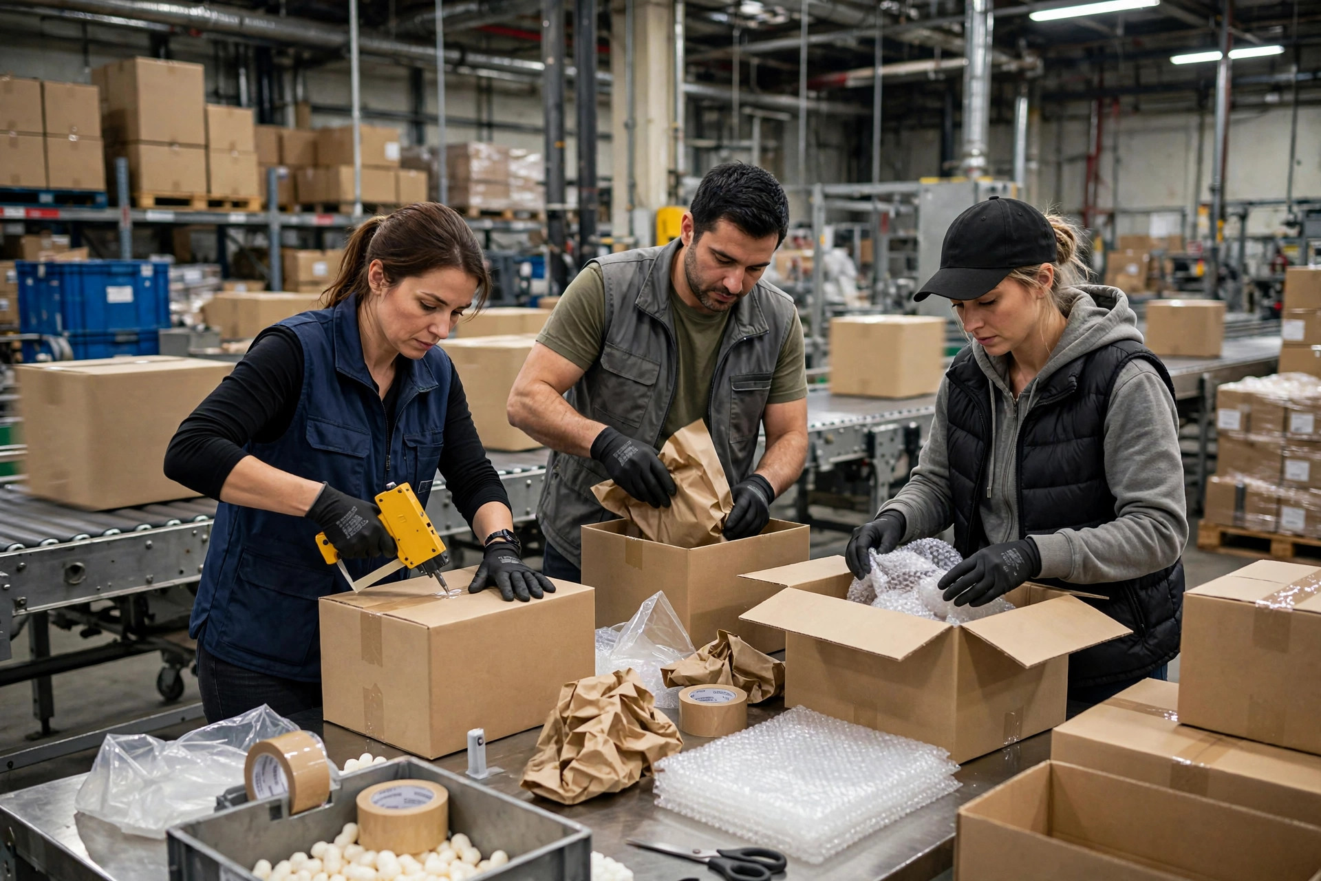 Warehouse associates picking orders