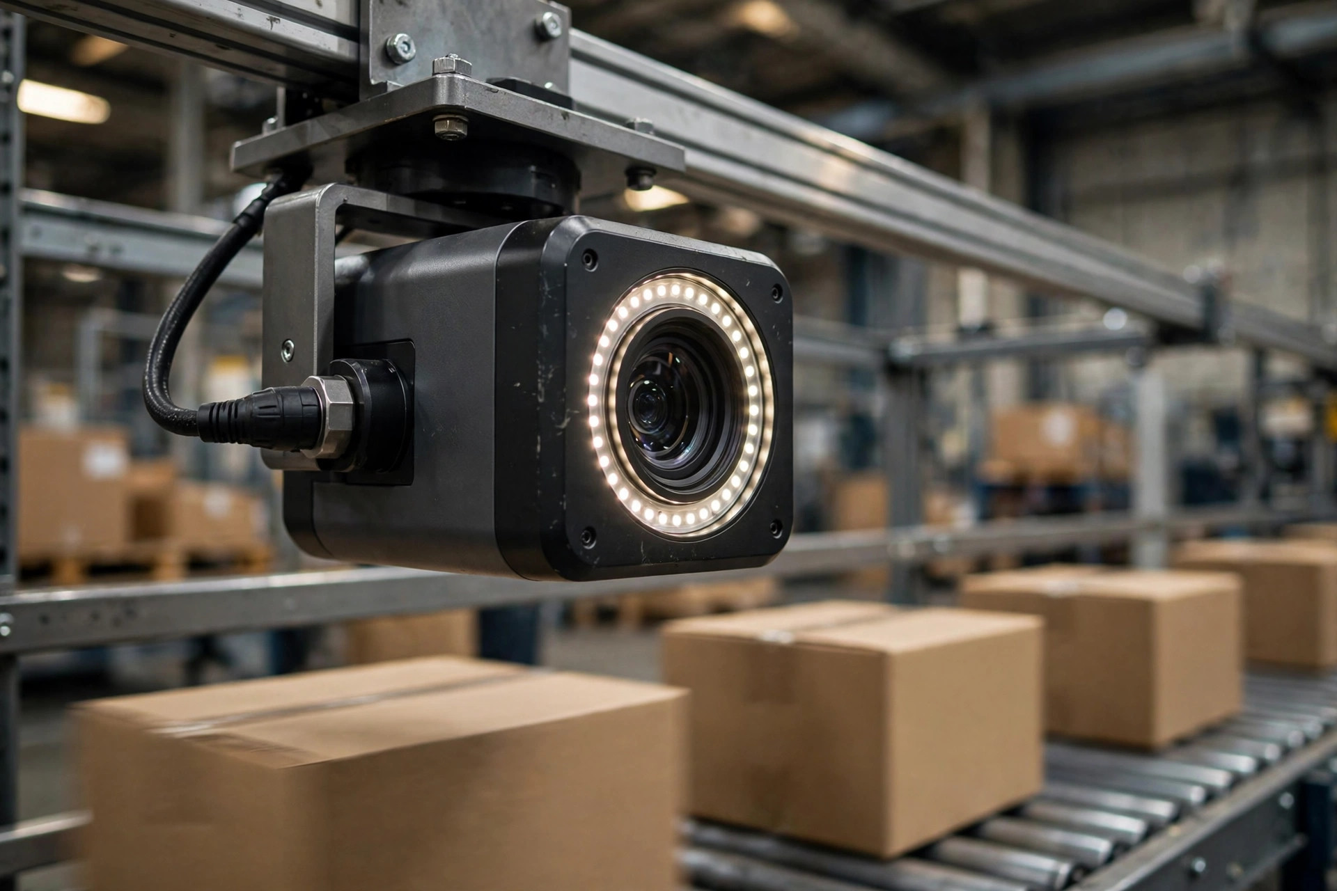 AI vision inspection on a conveyor line