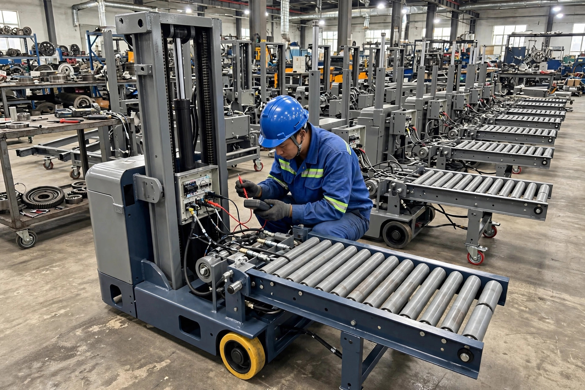 End-of-line equipment testing at the factory