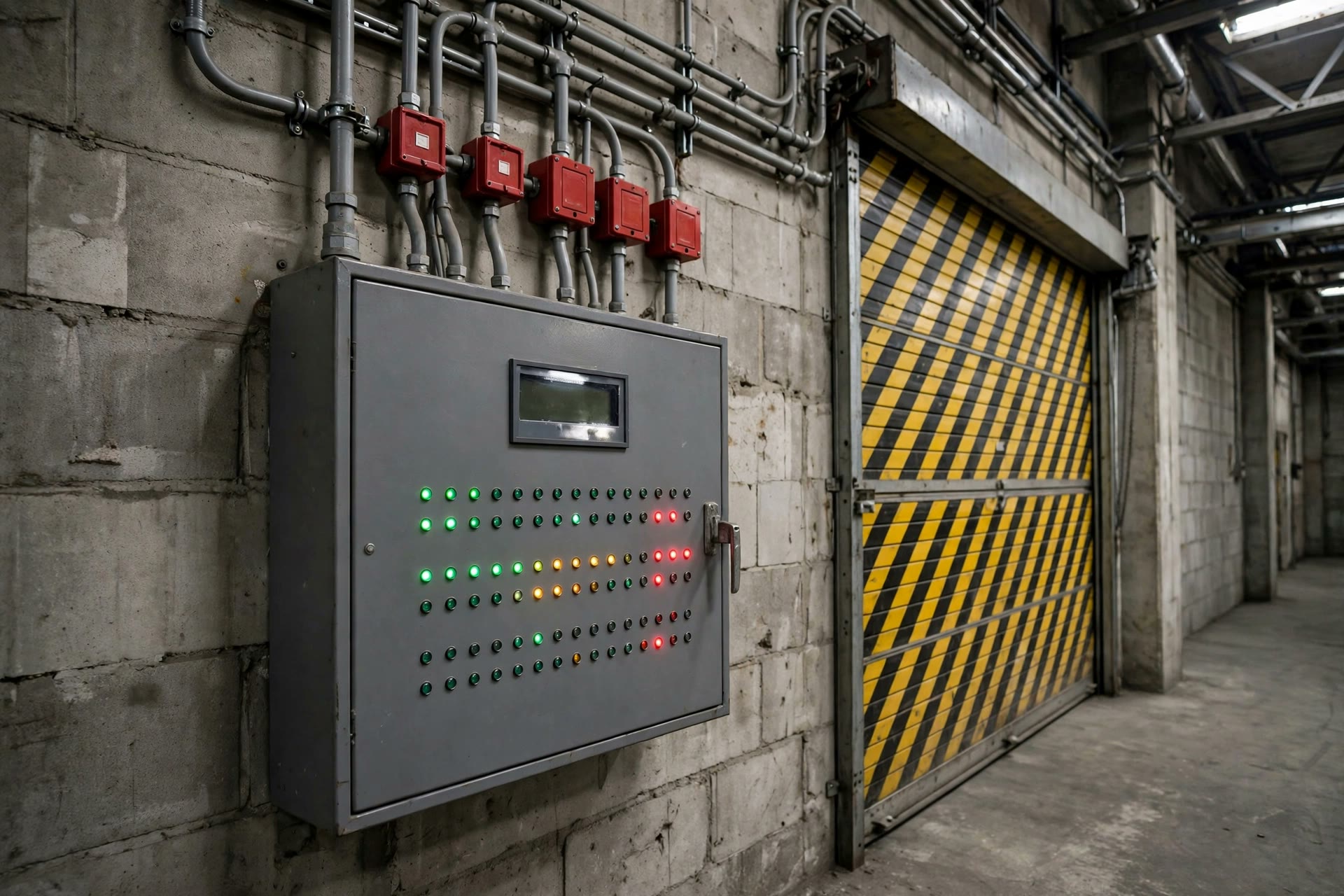 Tableau de contrôle d'alarme incendie et équipements d'asservissement