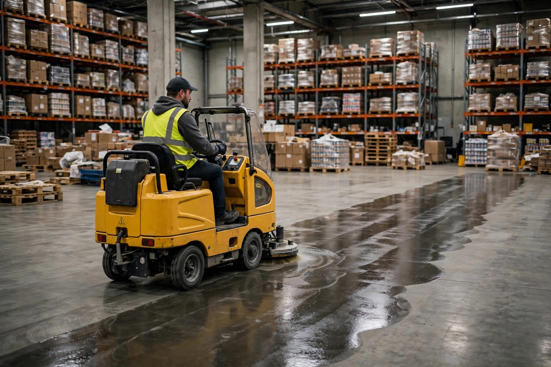 Warehouse Floor Scrubber Selection: Ride-On vs Walk-Behind and the Real Cleaning Cost