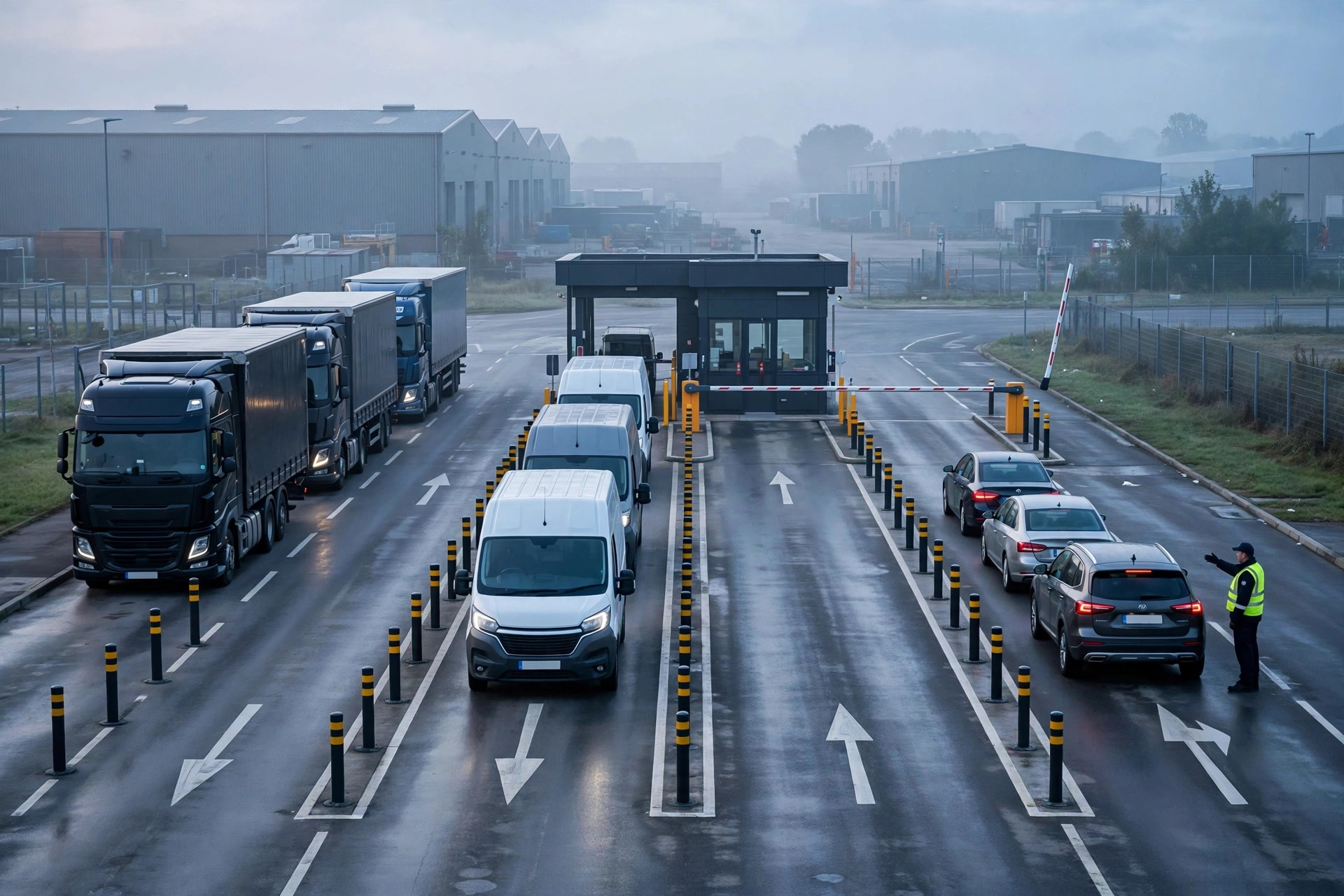 Warehouse Gate Traffic: Why Trucks, Employee Cars, and Courier Vans Need Their Own Lanes