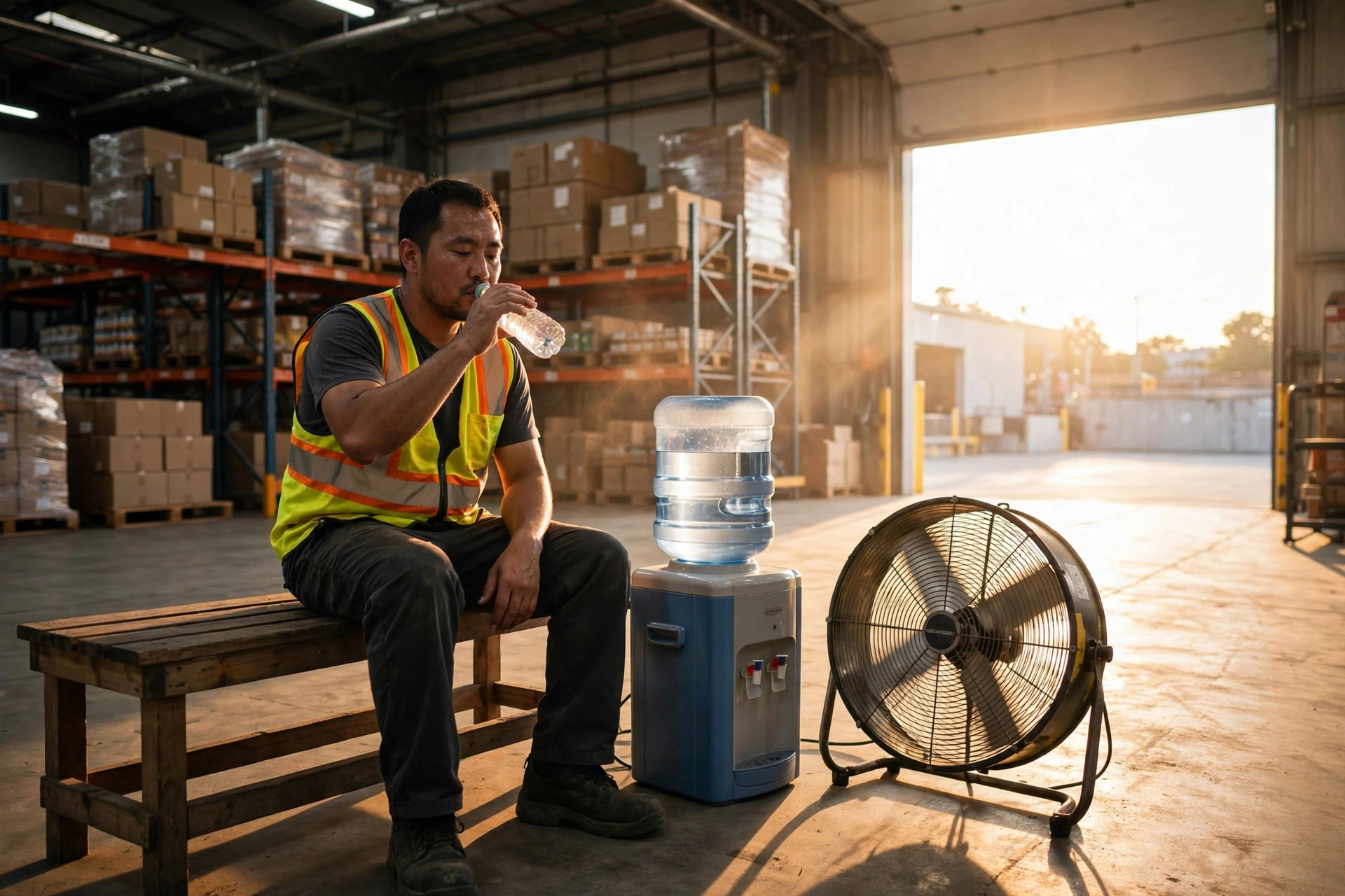 ¿82 °F adentro? Muévete ya: cumplimiento de la norma de enfermedades por calor en interiores para almacenes de California