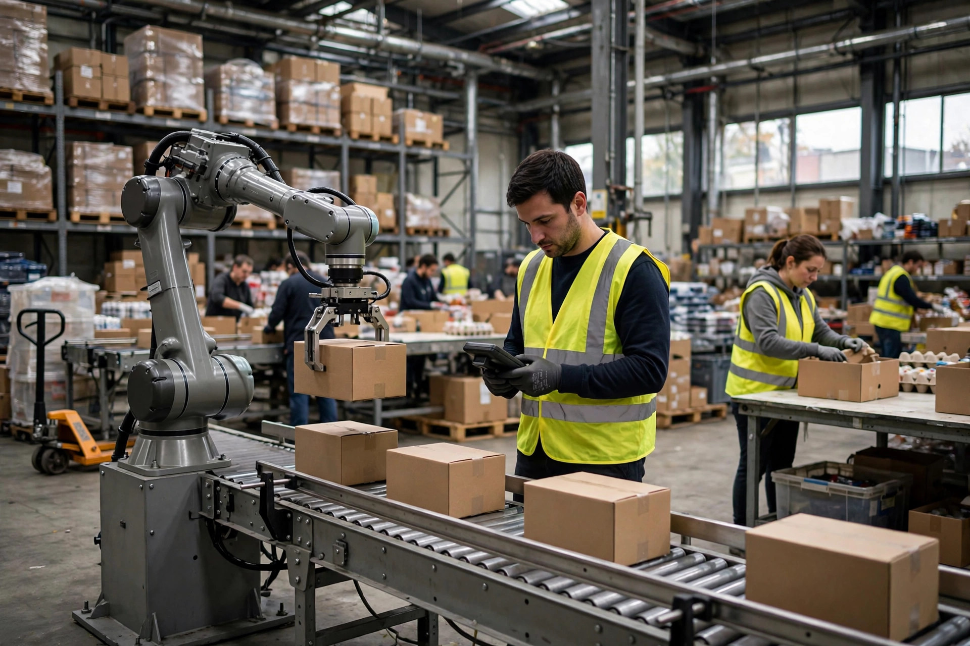 Human-robot collaboration in a 2027 warehouse