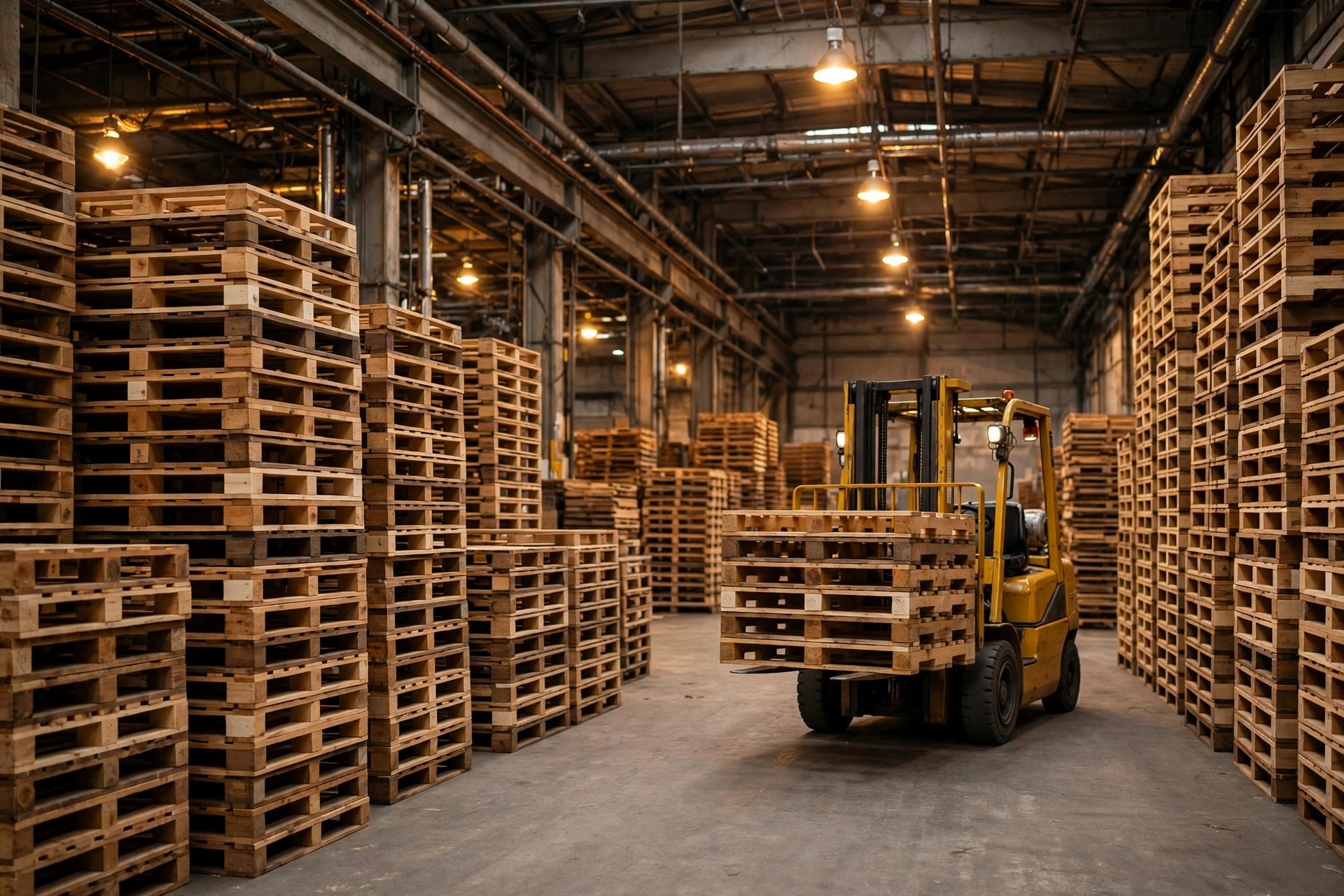 Pallet repair area in action