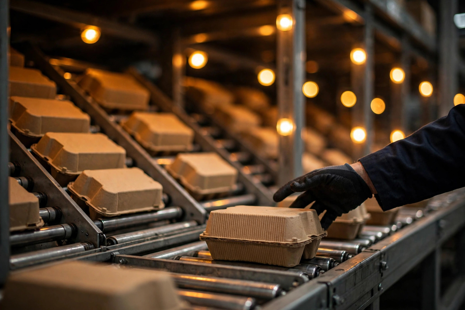 Multi-level pick module in action: flow-rack pick faces working with conveyor lines