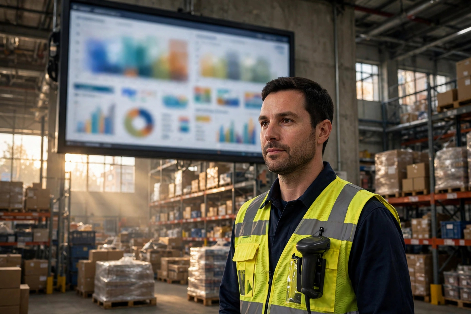 RPA automated reconciliation dashboard in a warehouse